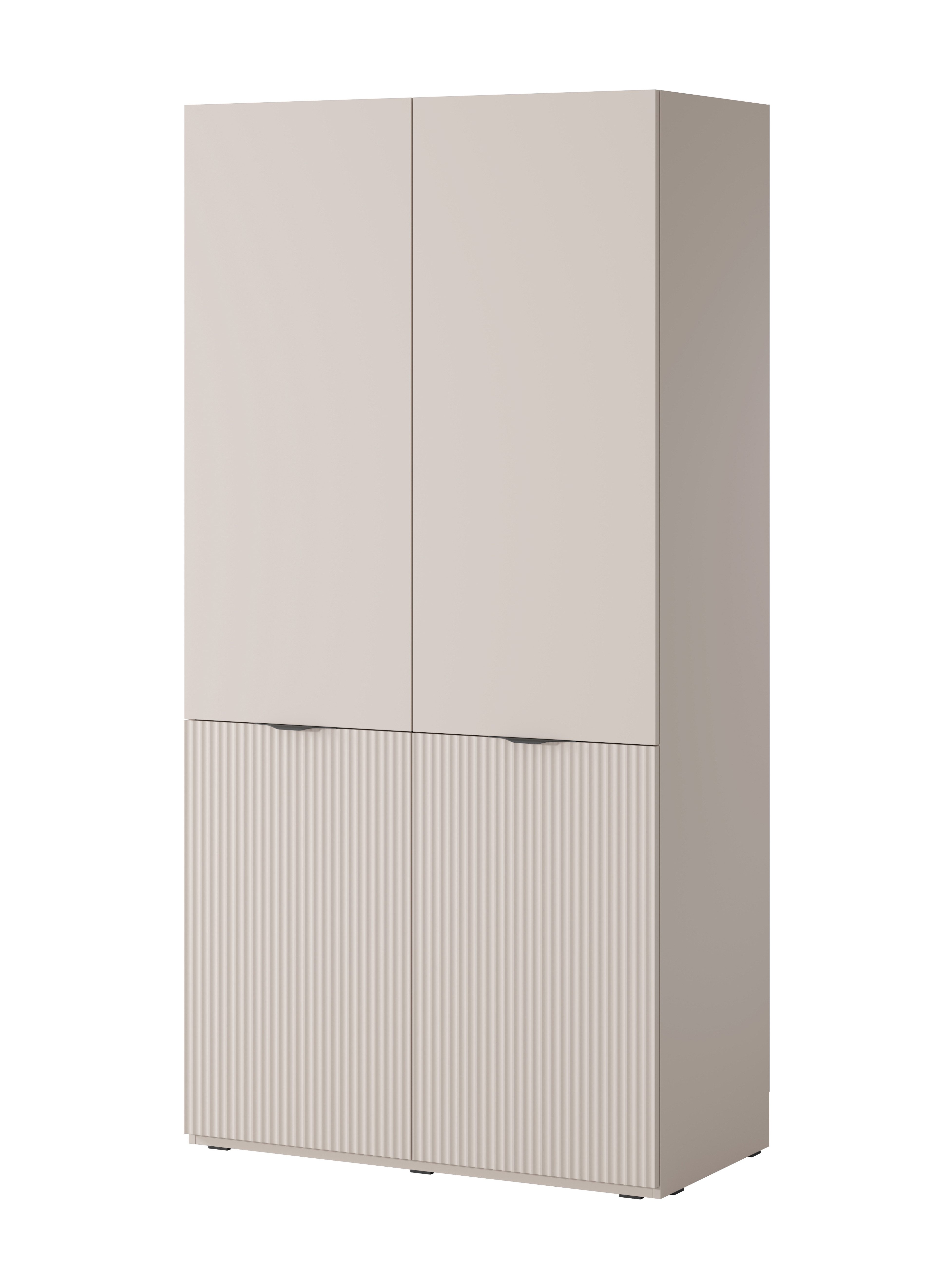 Compleo Kleiderschrank mit Fronten gefräst und 2x Kleiderstange, Modern des günstig online kaufen