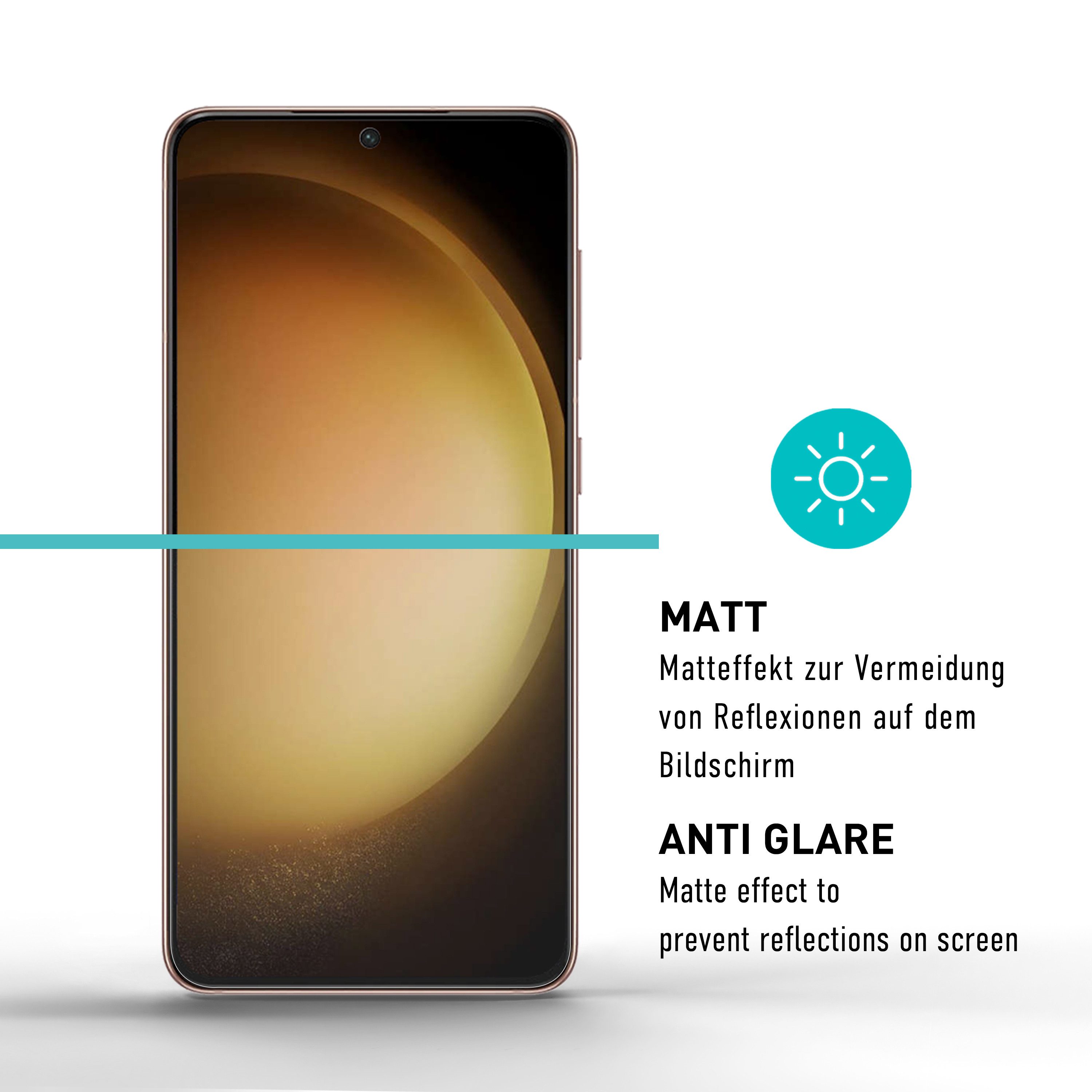 smartect Displayschutzfolie TPU Schutzfolie Matt für Samsung Galaxy S23 Plus, Set, 2 Stück, Panzerfolie Bildschirm Displayfolie