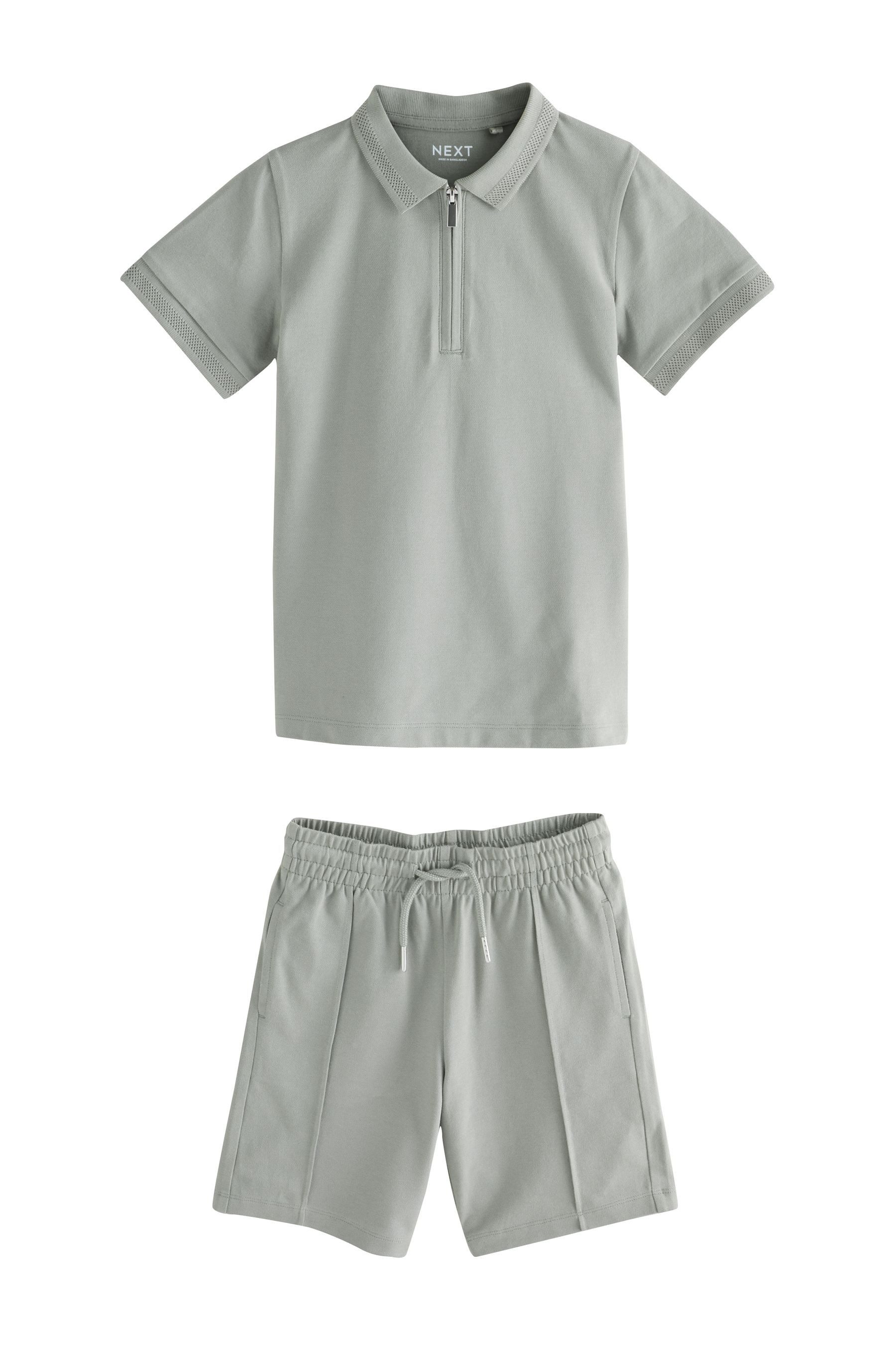Shirt & Shorts Kurzärmeliges Polo-Shirt und Shorts im Set
