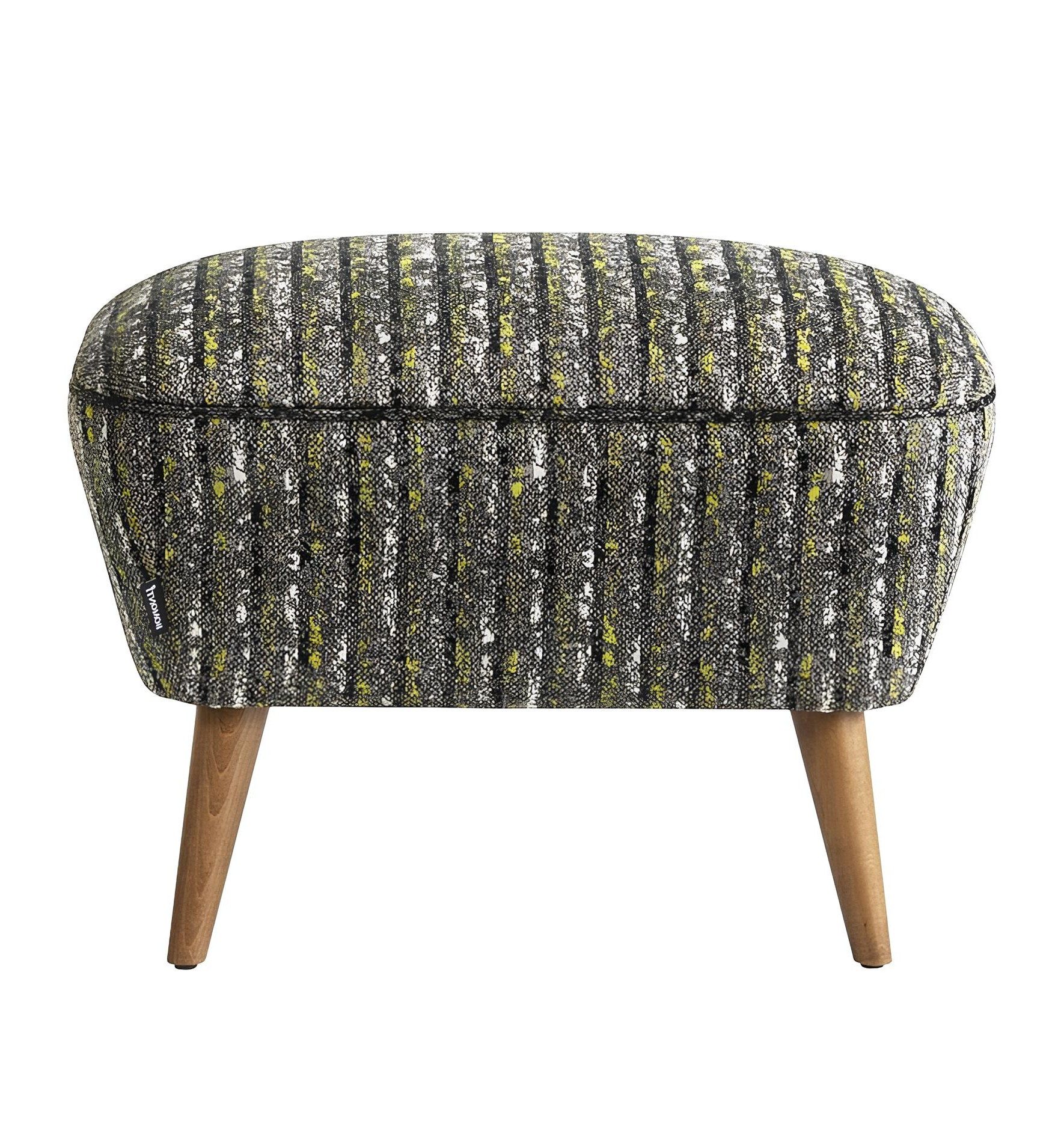 Xlmoebel Hocker Sitzpuff Ottomane Polsterstoff Grau für gemütliches Sitzen (1 St), Made in Europa