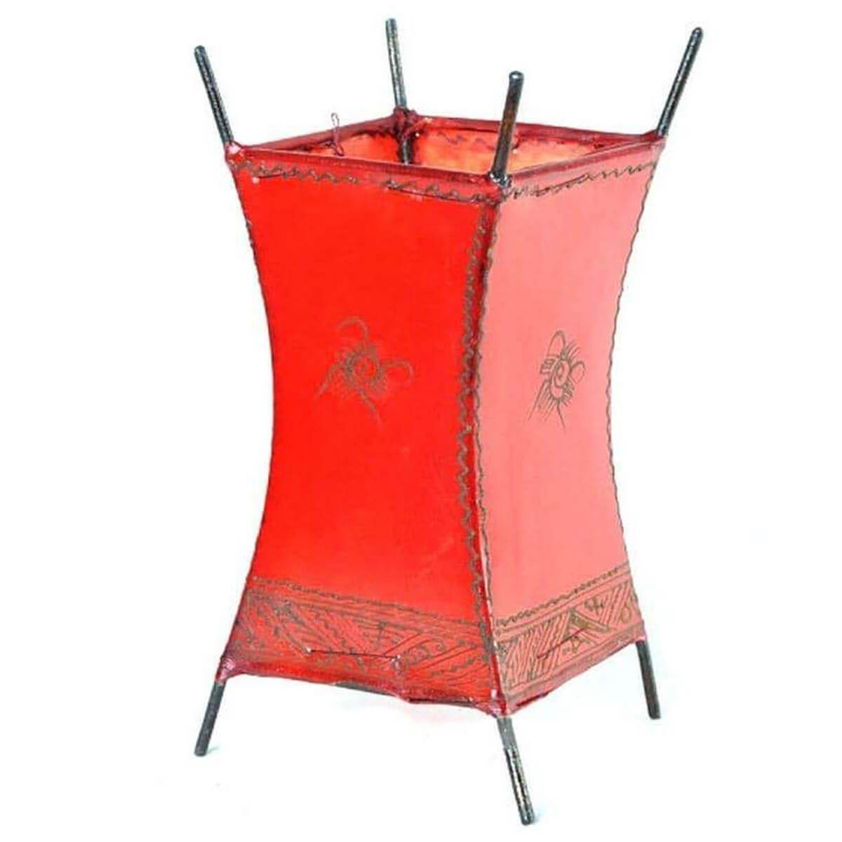 SIMANDRA Stehlampe Carree Sonne, Ambilight, ohne Leuchtmittel, Warmweiß, marokkanische Lederlampe