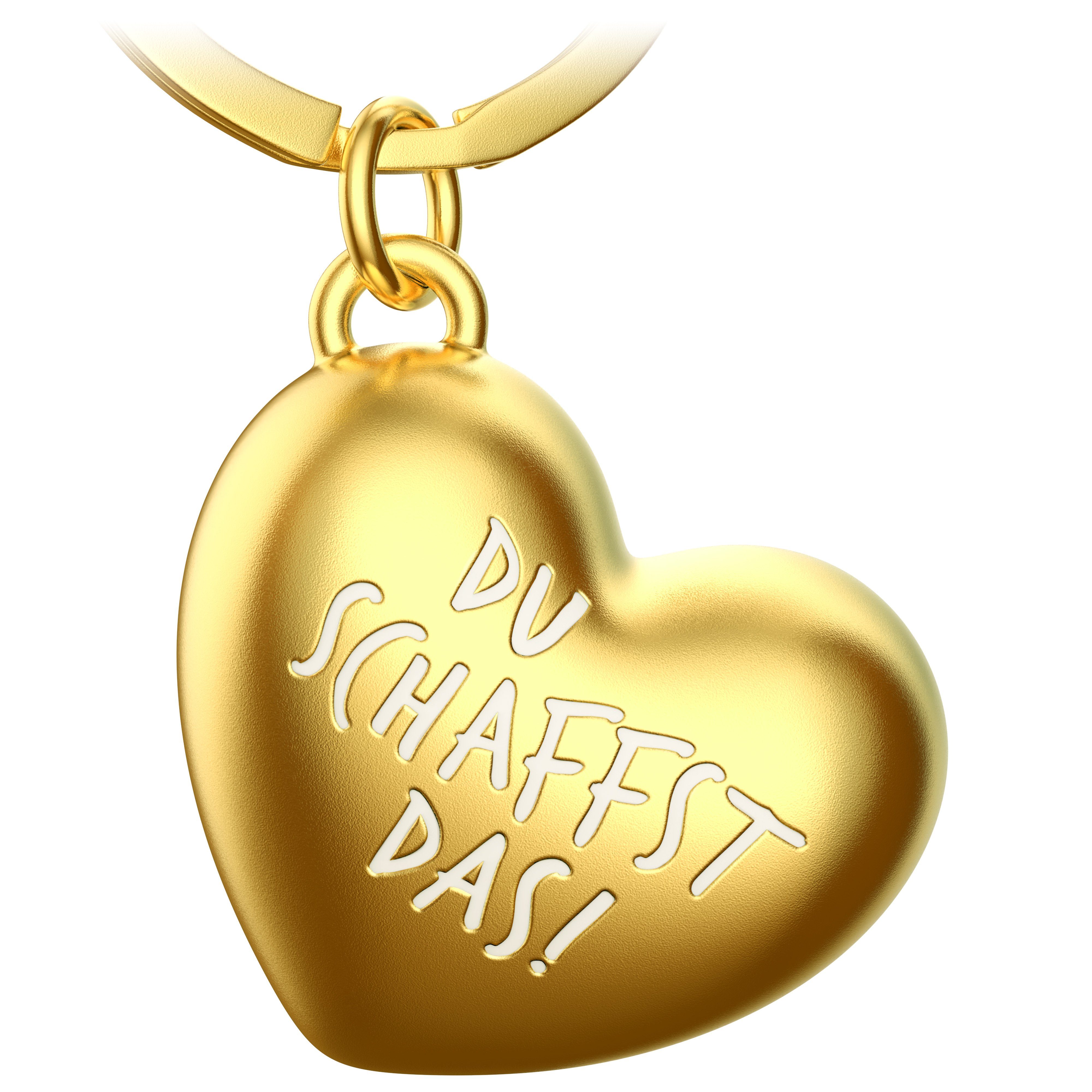 FABACH Schlüsselanhänger Herz mit Gravur - "Du schaffst das" - Herz Glücksb günstig online kaufen