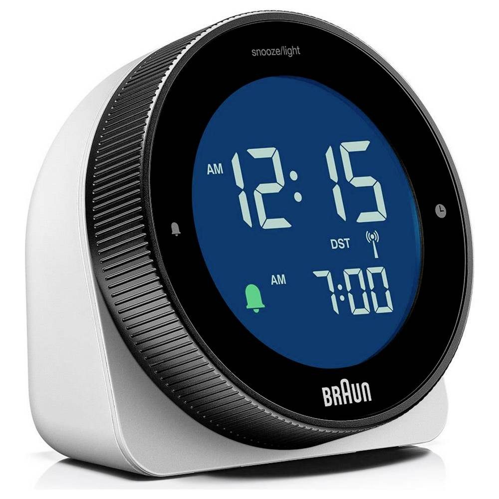 Braun Wecker BC24W-DCF Funk Wecker Schwarz, Weiß