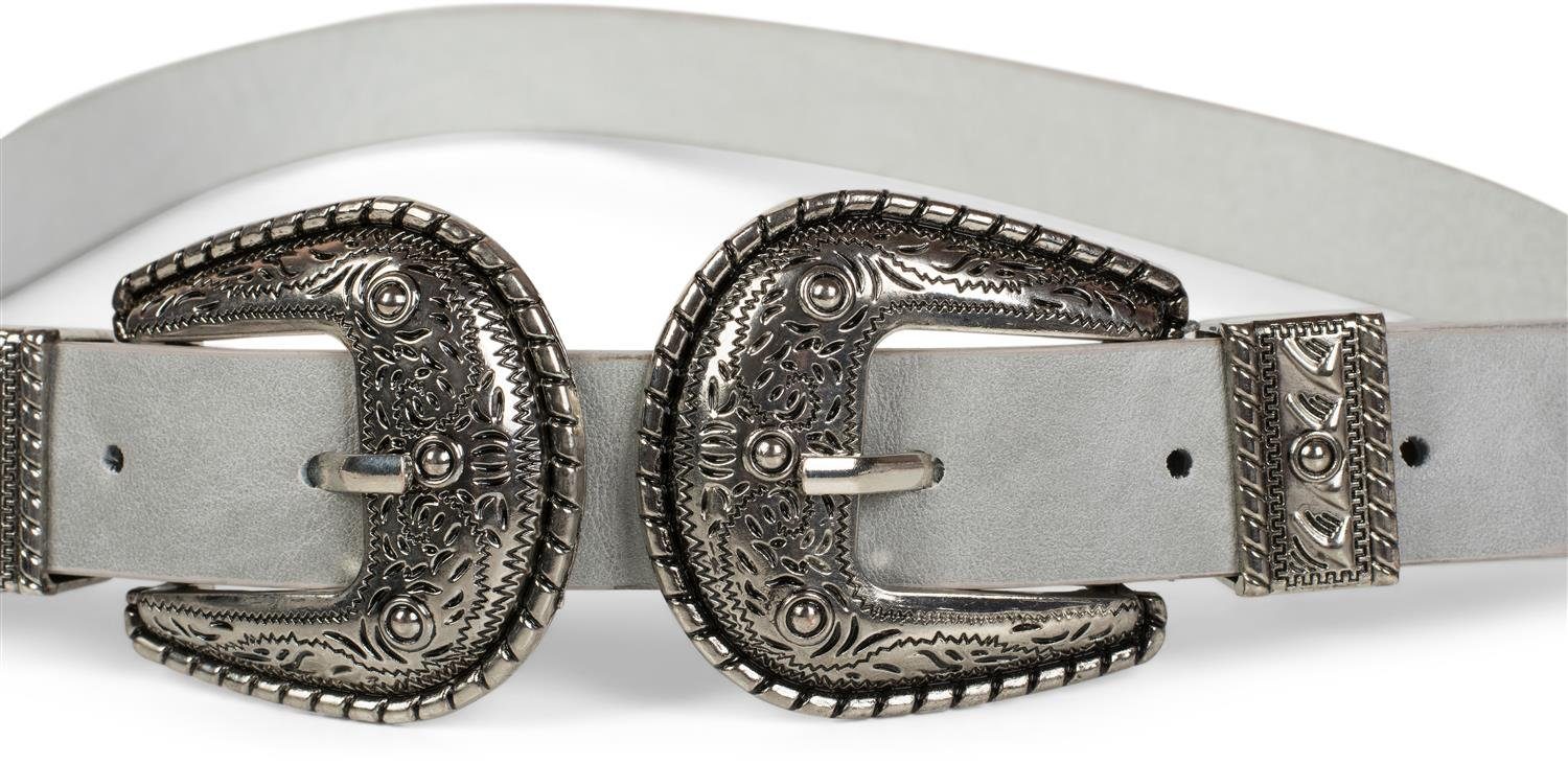 styleBREAKER Taillengürtel Gürtel mit Doppelter Schnalle, Taillengürtel (1-St)