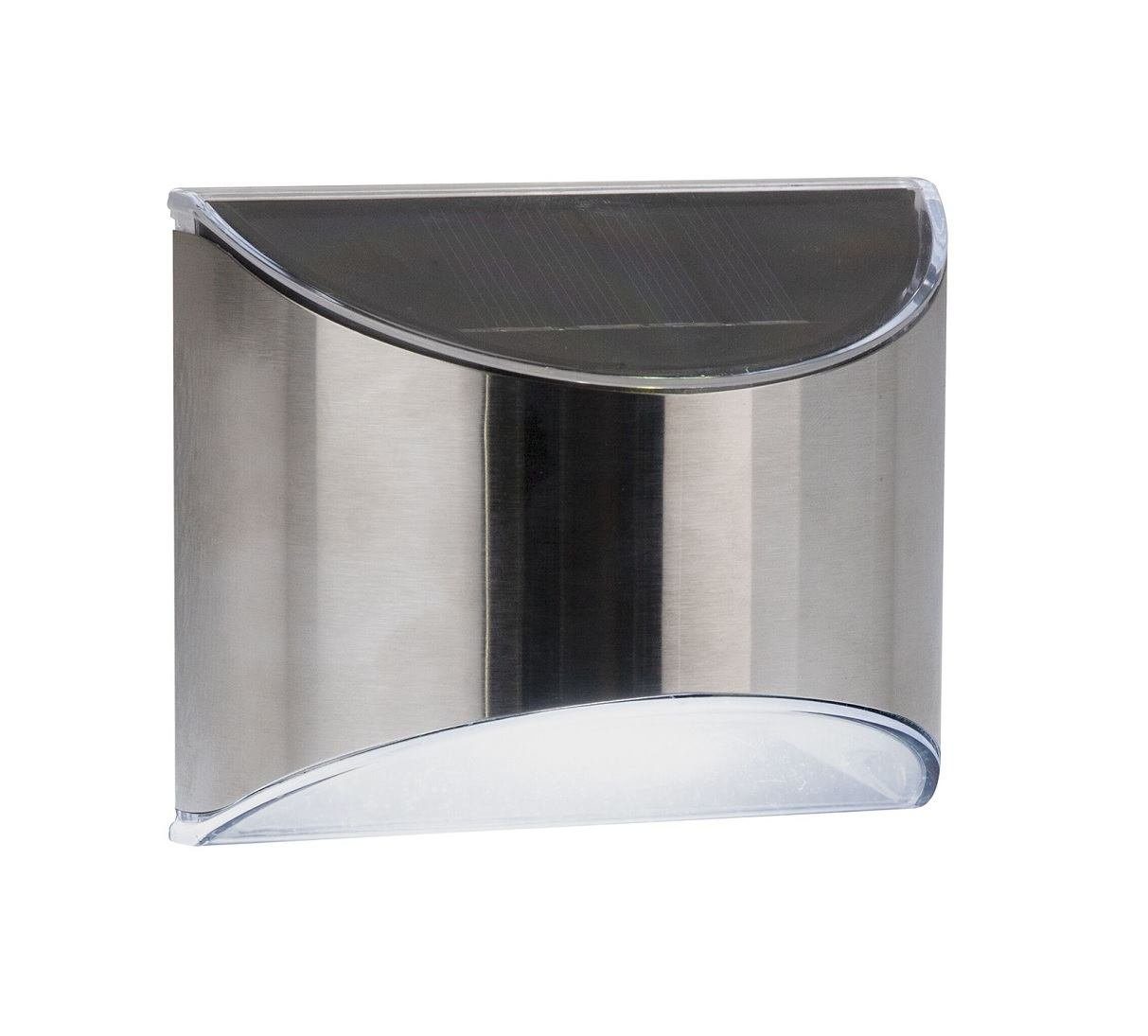 FHS LED Außen-Wandleuchte 35287 2er Set Edelstahl Solar Wandleuchte