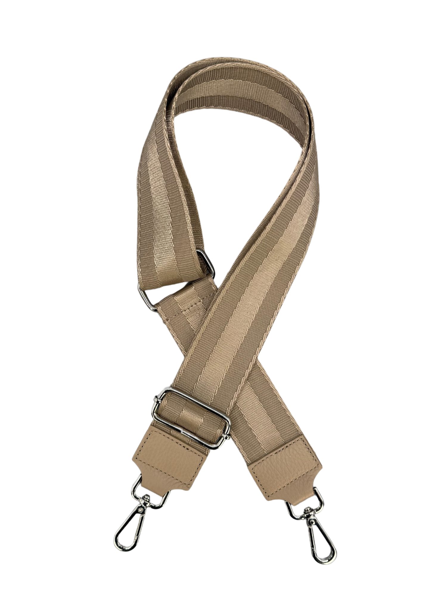 Adel Bags Schulterriemen Taschengurt Taupe, Verstellbarer Taschenriemen, 5cm Breit hergestellt in Italien