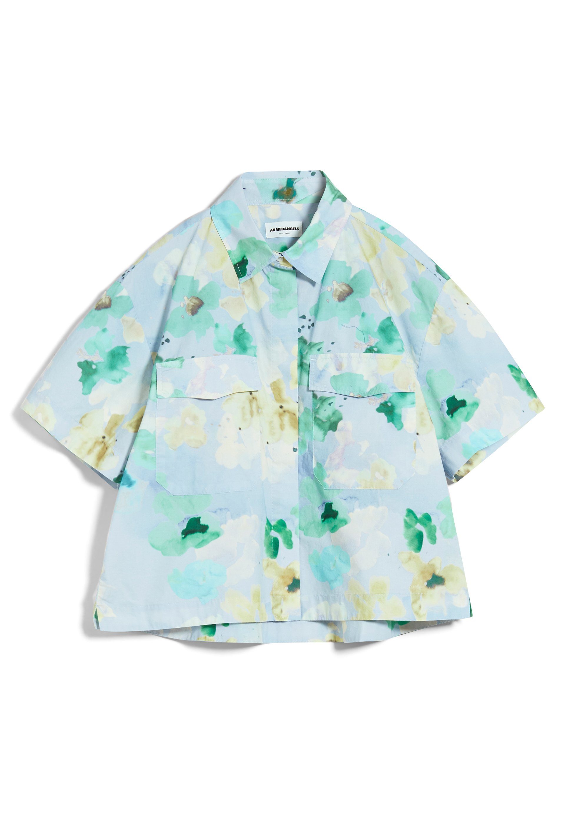 Armedangels Hemdbluse ELIANAA AQUA FLORAL (1-tlg) Relaxed Fit