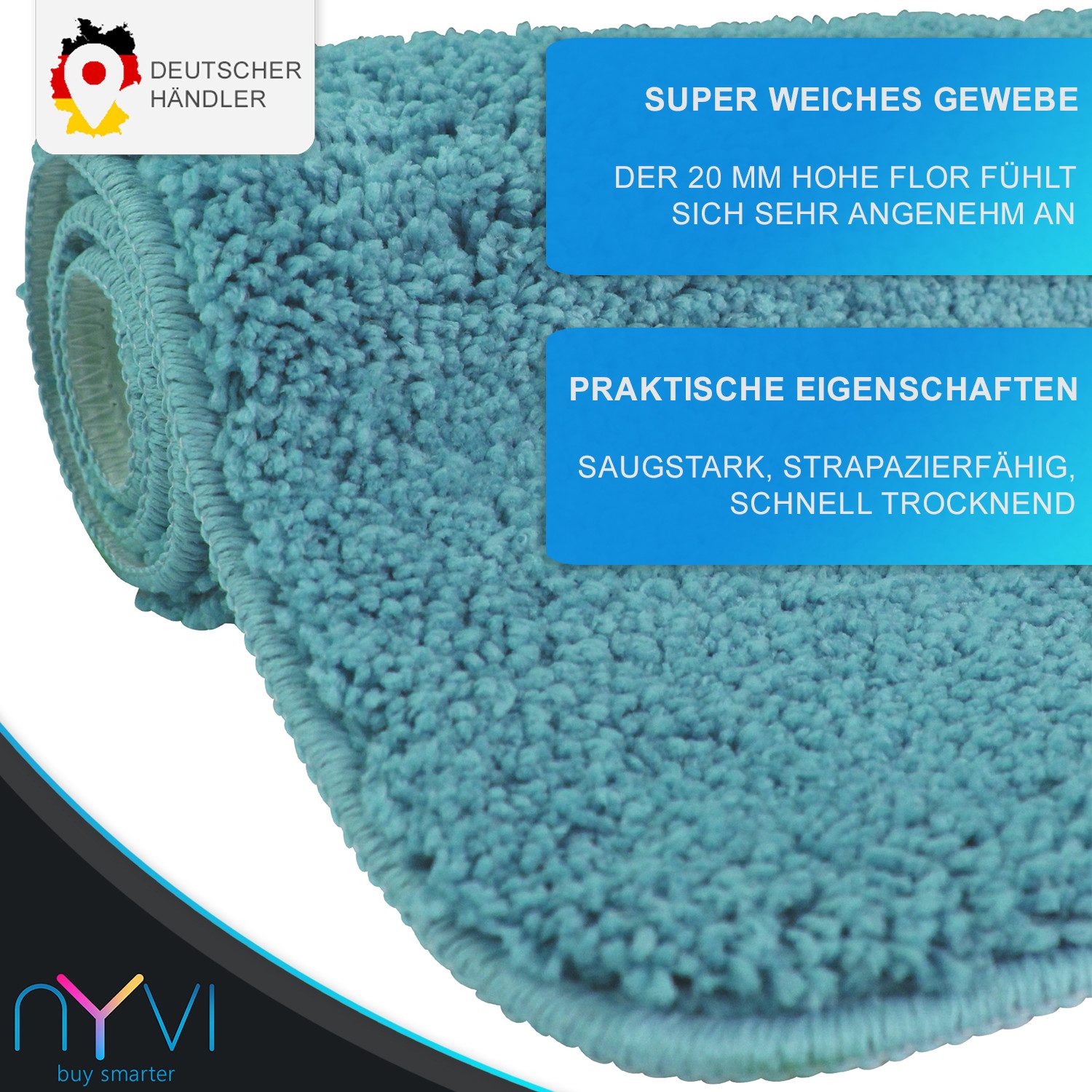 NYVI Badematte WC Vorleger mit Ausschnitt NYVISpa Lasalle Aqua Toiletten Te günstig online kaufen