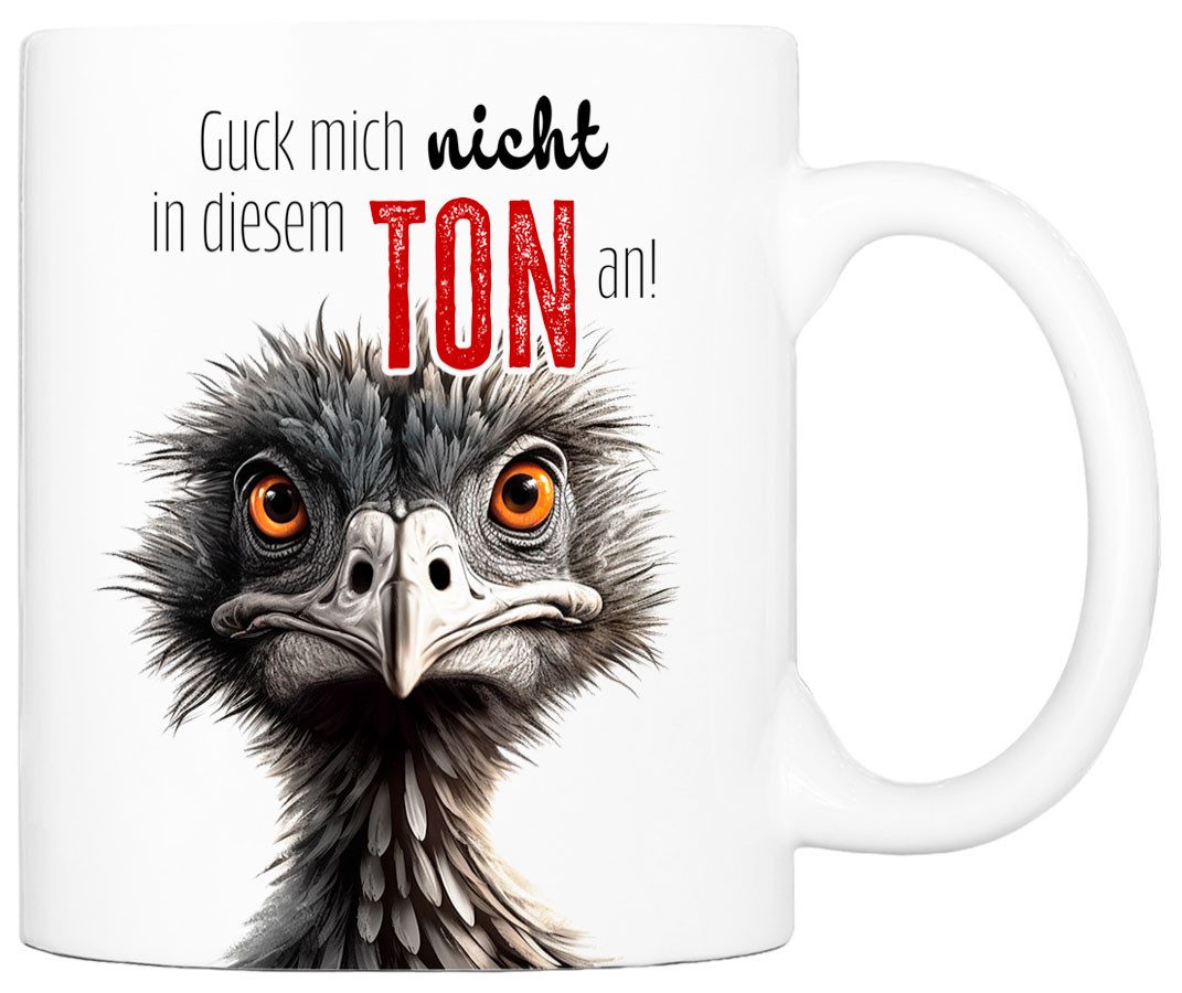 Tasse mit Spruch GUCK MICH NICHT Kaffeetasse Büro Arbeit, Geschenk