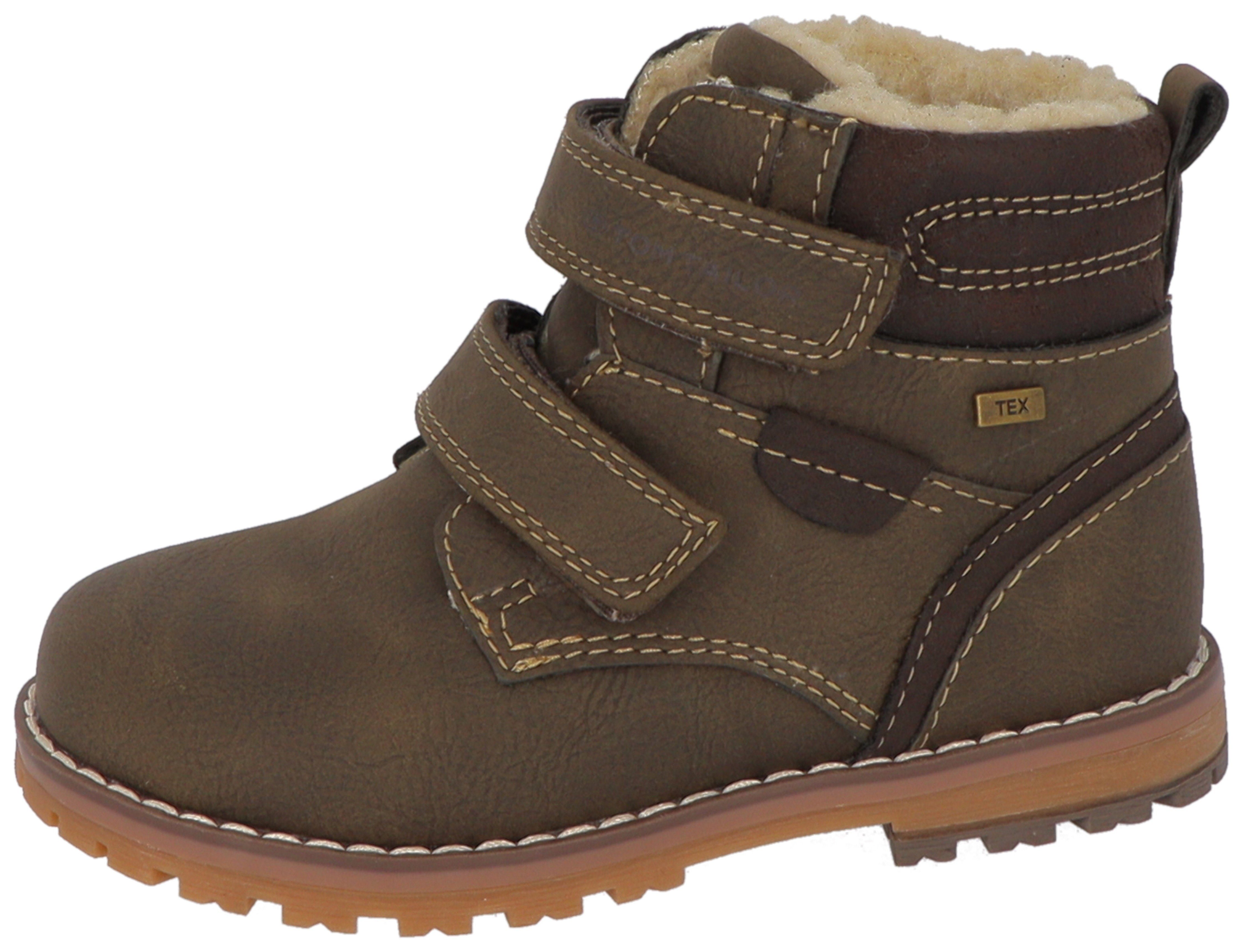 Neue Ware eingetroffen! TOM TAILOR gepolstertem Schaftrand mit Winterboots braun