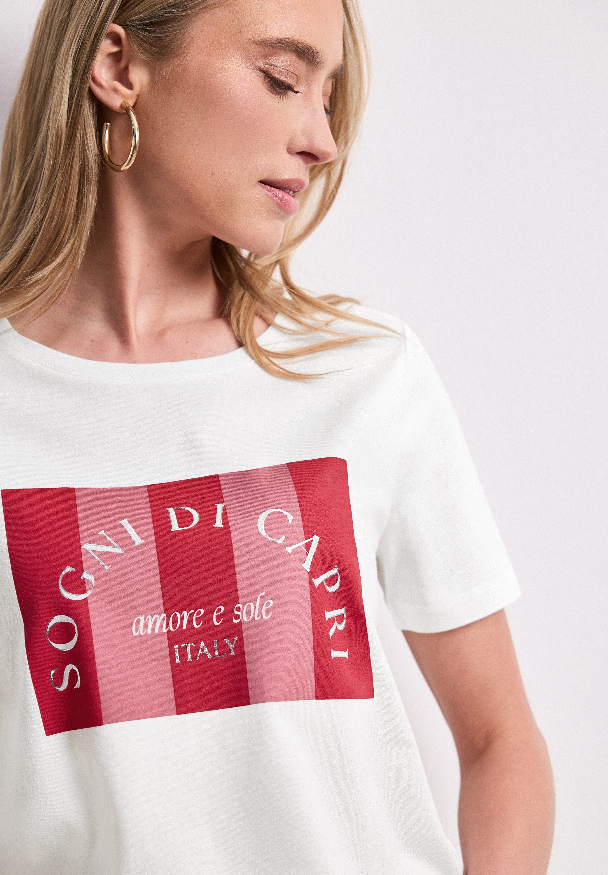 STREET ONE Kurzarmshirt Sommershirt mit Print