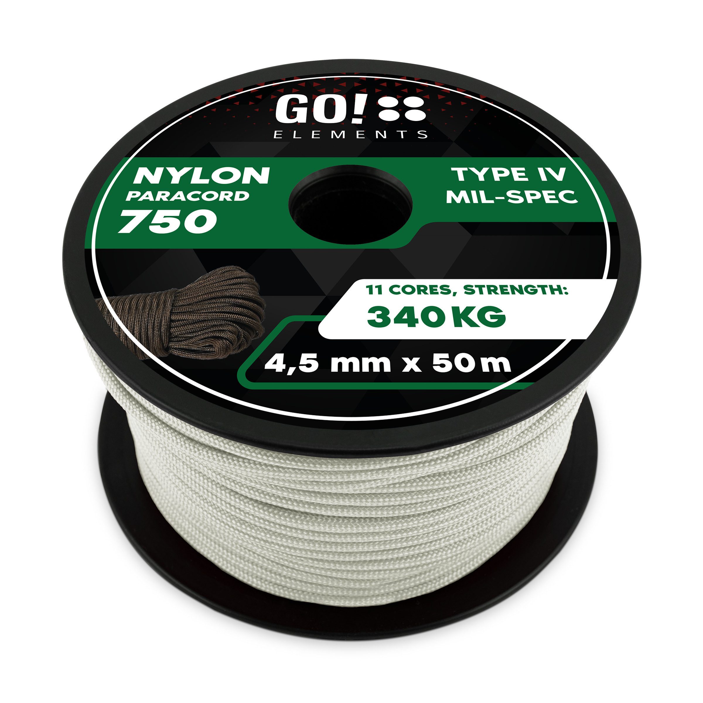 GO!elements Paracord 750 - 4,5mm Seil