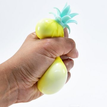 Kögler Lernspielzeug 4 x Quetsch Ananas Antistress Squeeze Toy Handschmeichler 8 x 5 x 5 cm (4-St)