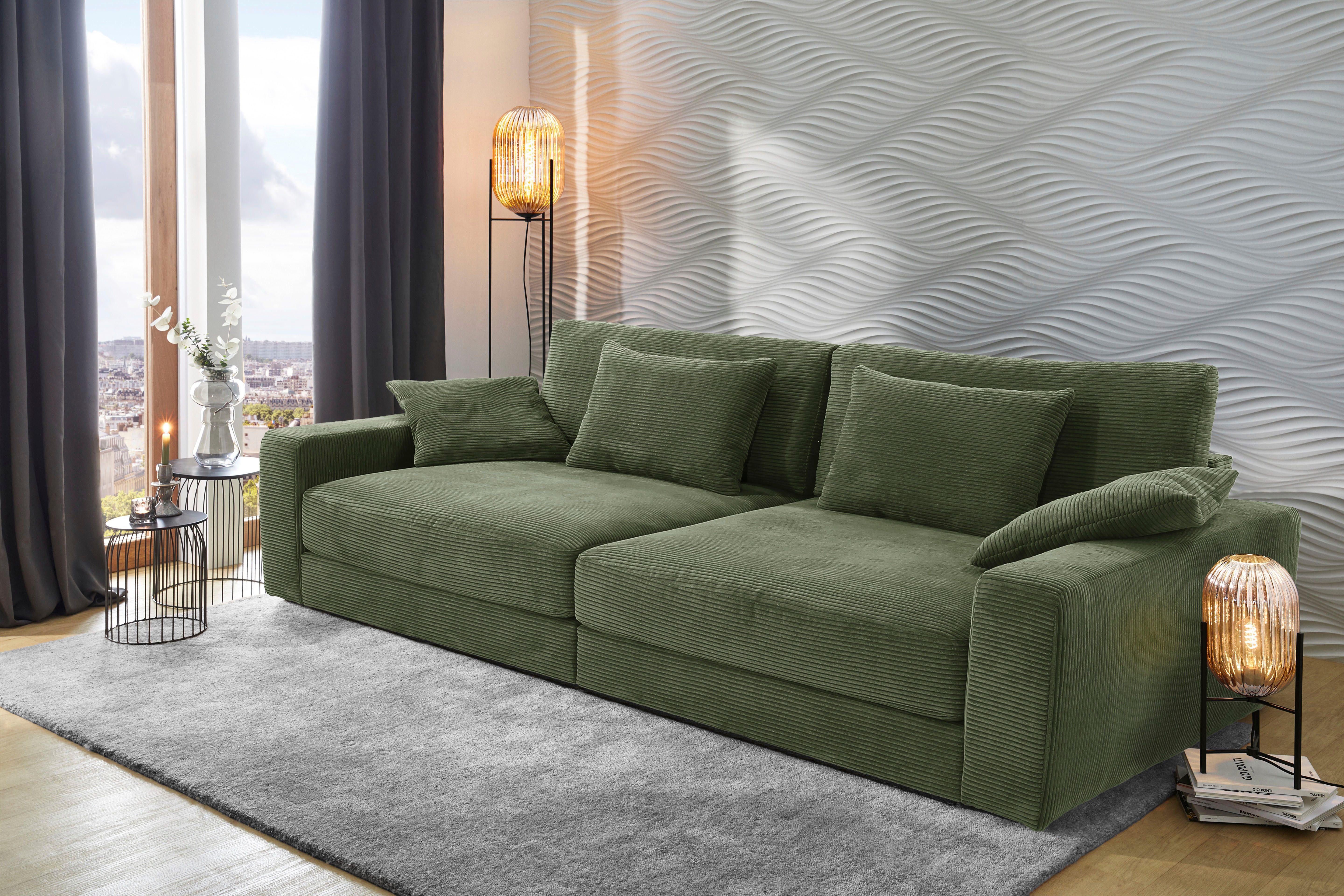 Jockenhöfer Gruppe Big-Sofa Milano XXL, B: 290 cm, Megasofa, Loungesofa, mit Zierkissen, Relaxfläche 120x240 cm, Federkern