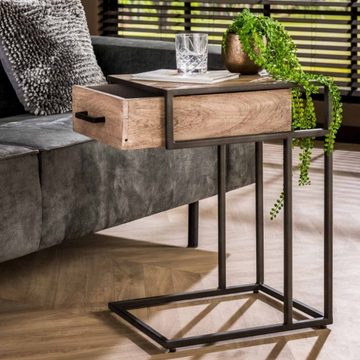 RINGO-Living Beistelltisch Massivholz Beistelltisch Luana mit Schublade in, Möbel