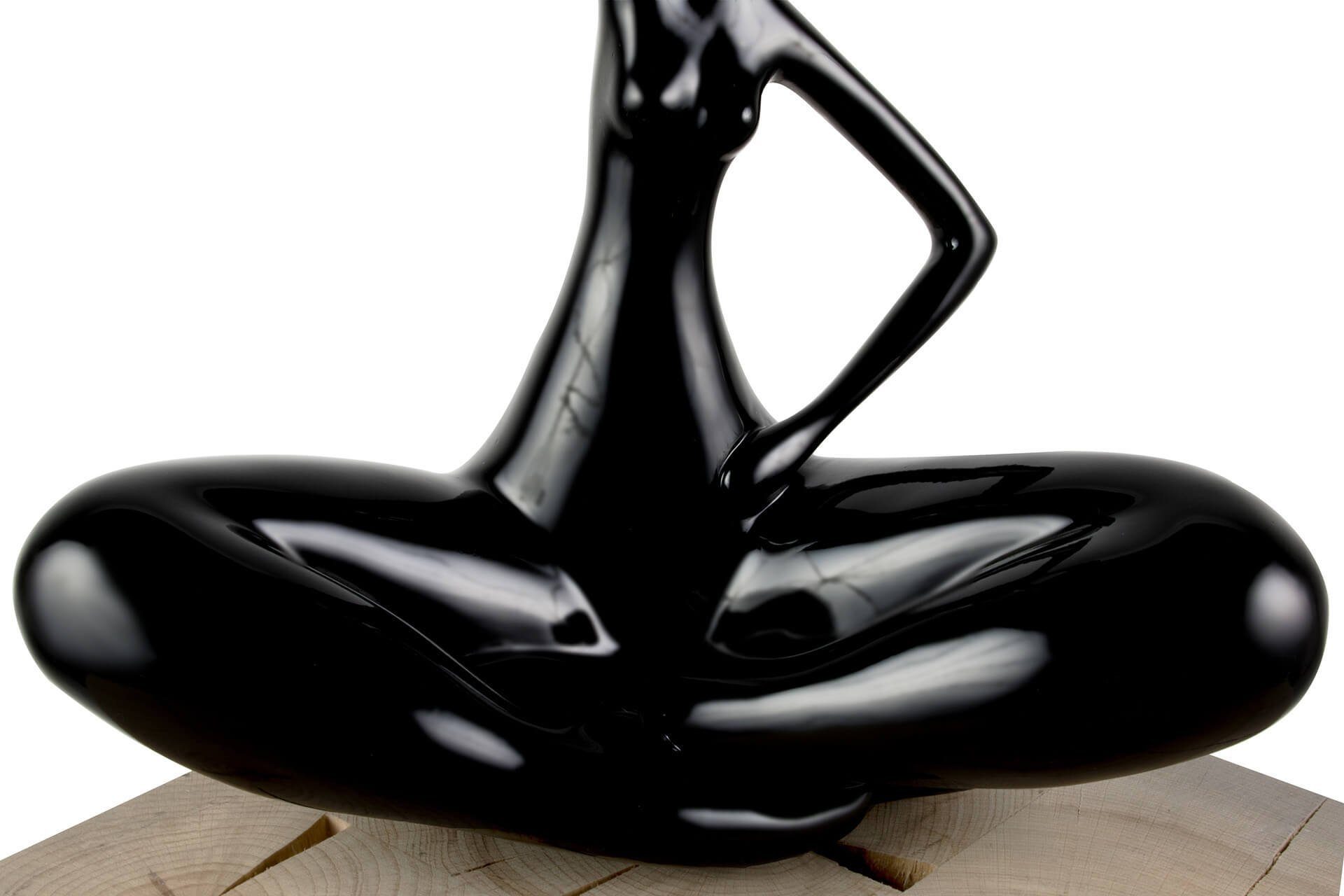 KUNSTLOFT Yoga for handgefertigte Kunststein Dekofigur cm, Figur Time aus 25x28x13
