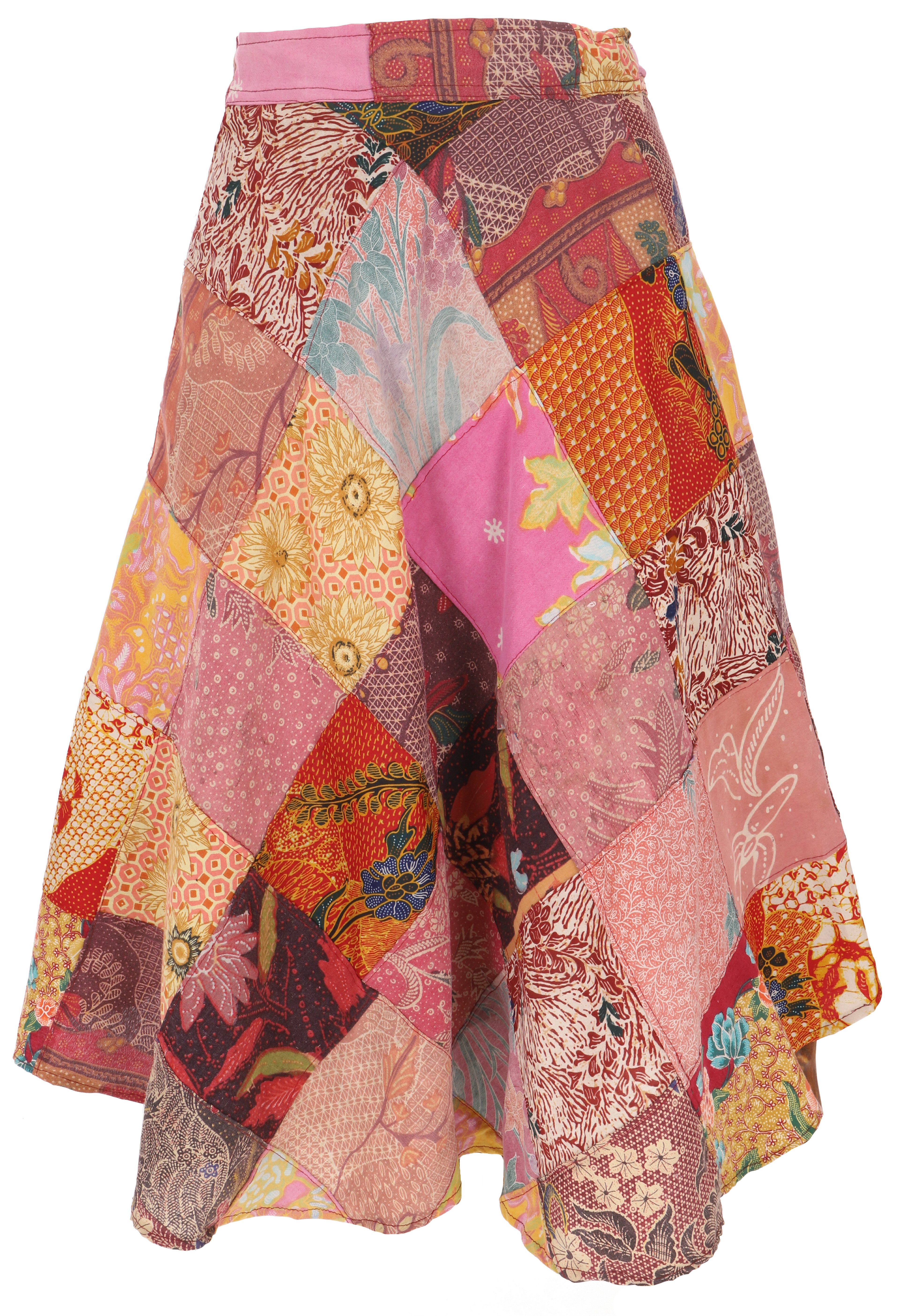 Guru-Shop Minirock Weit schwingender upcyceling Patchwork.. günstig online kaufen