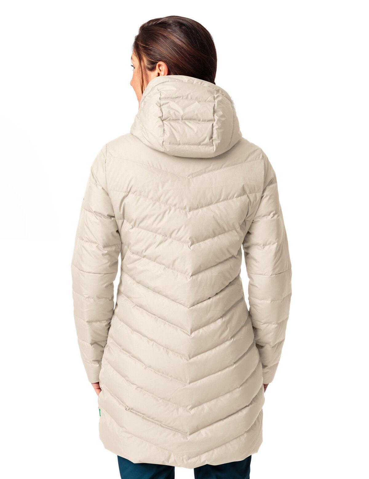 kompensiert Klimaneutral (1-St) Down Annecy Coat ecru Women's VAUDE Outdoorjacke