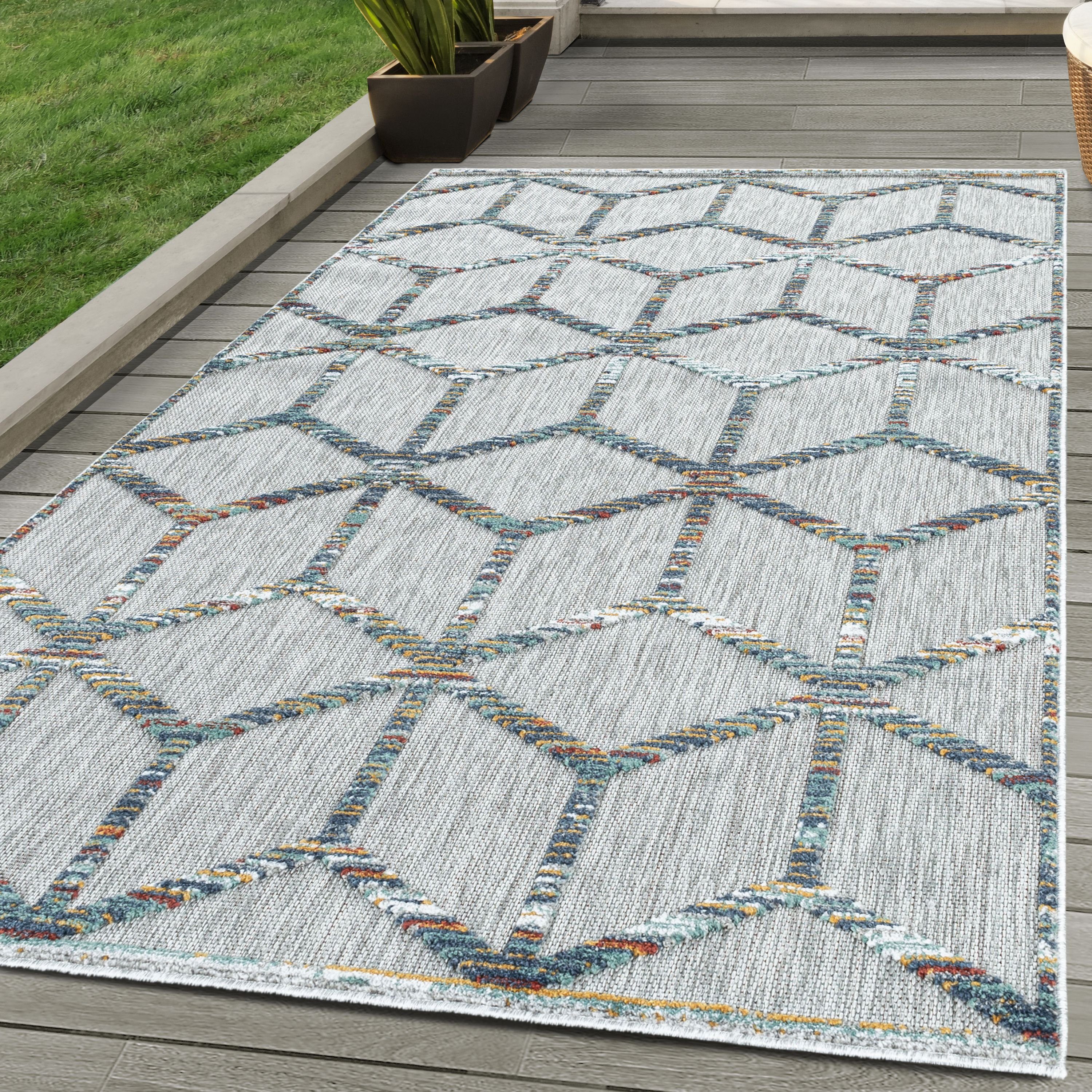 SIMPEX24 Outdoorteppich Skandinavisches Design, Läufer, Höhe: günstig online kaufen