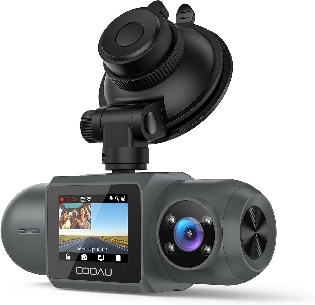 2.5K + 1080P Dashcam Auto Vorne und innen Mini Auto Kamera Dashcam