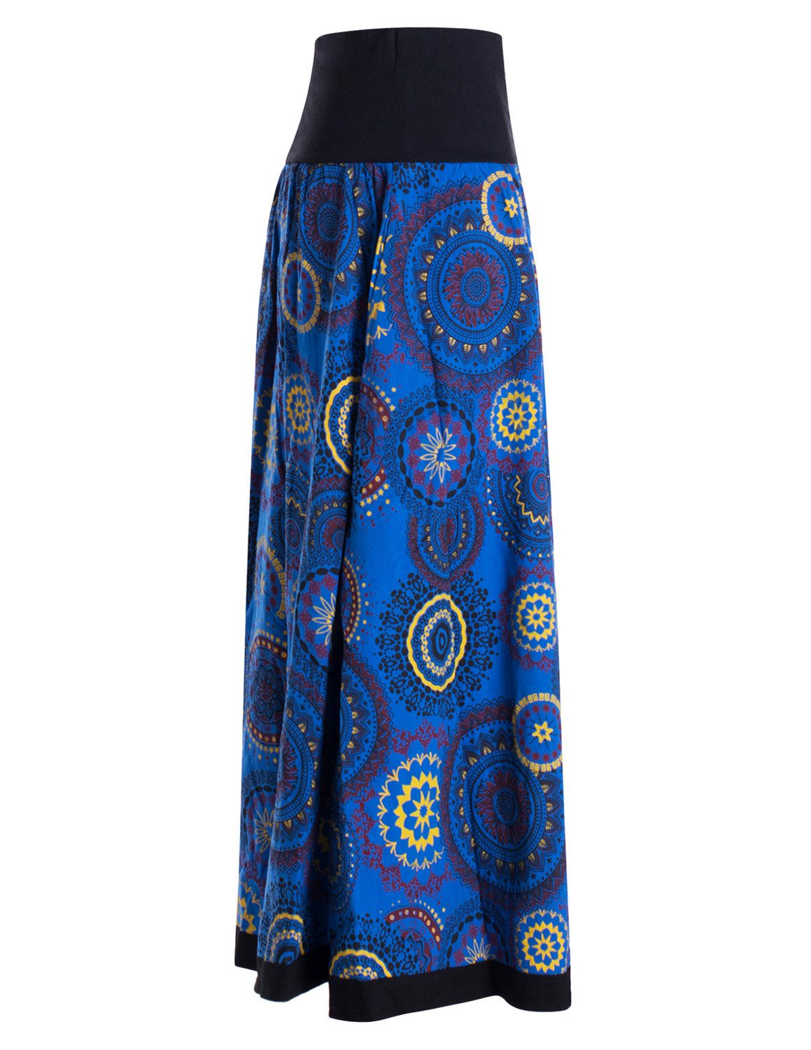 Vishes Maxirock Langer Damen Herbst-Rock Herbströcke Bunt mit Mandalas bedruckt Hippie, Festival, Boho Style