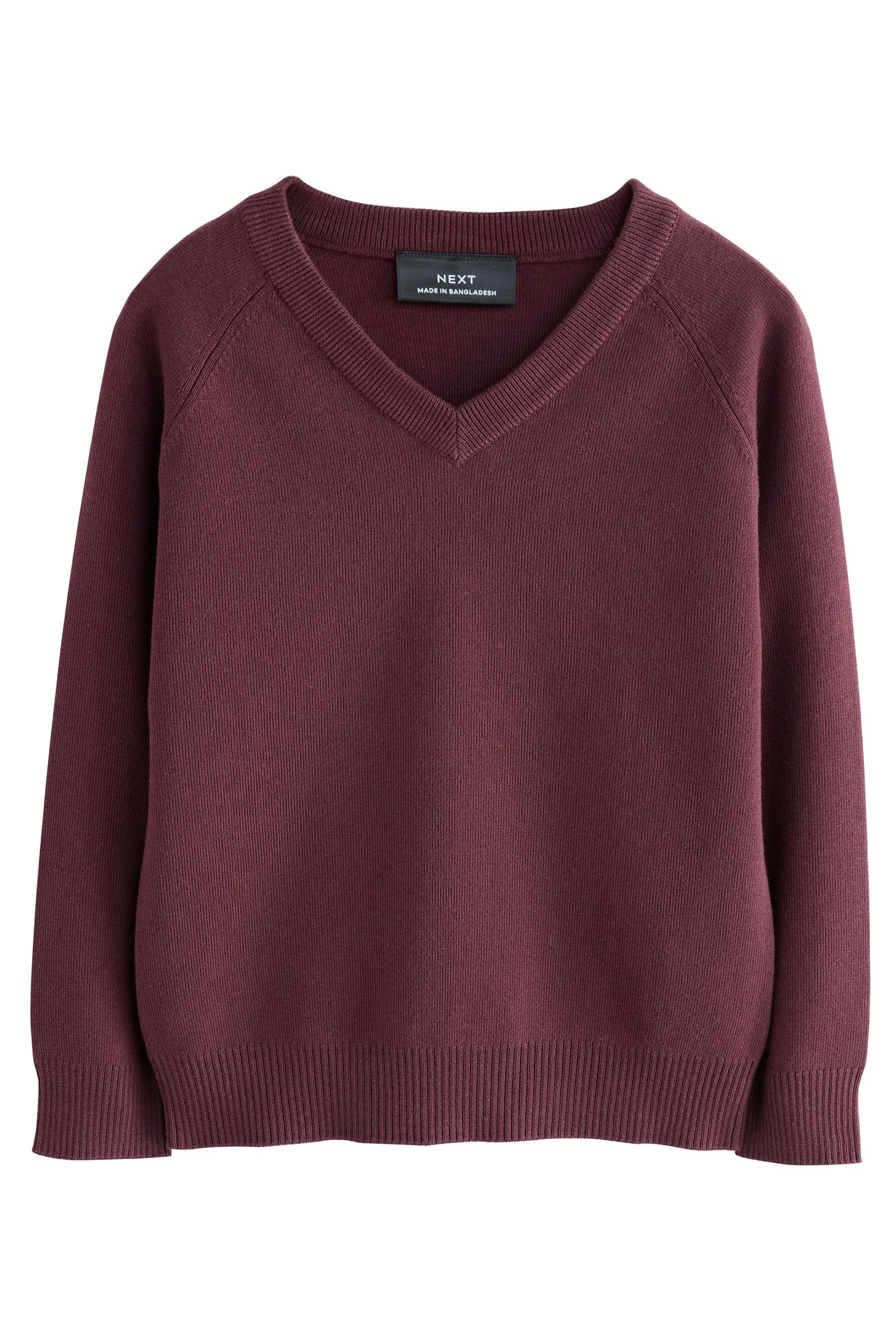 Next V-Ausschnitt-Pullover Schul-Strickpullover mit V-Ausschnitt (1-tlg)