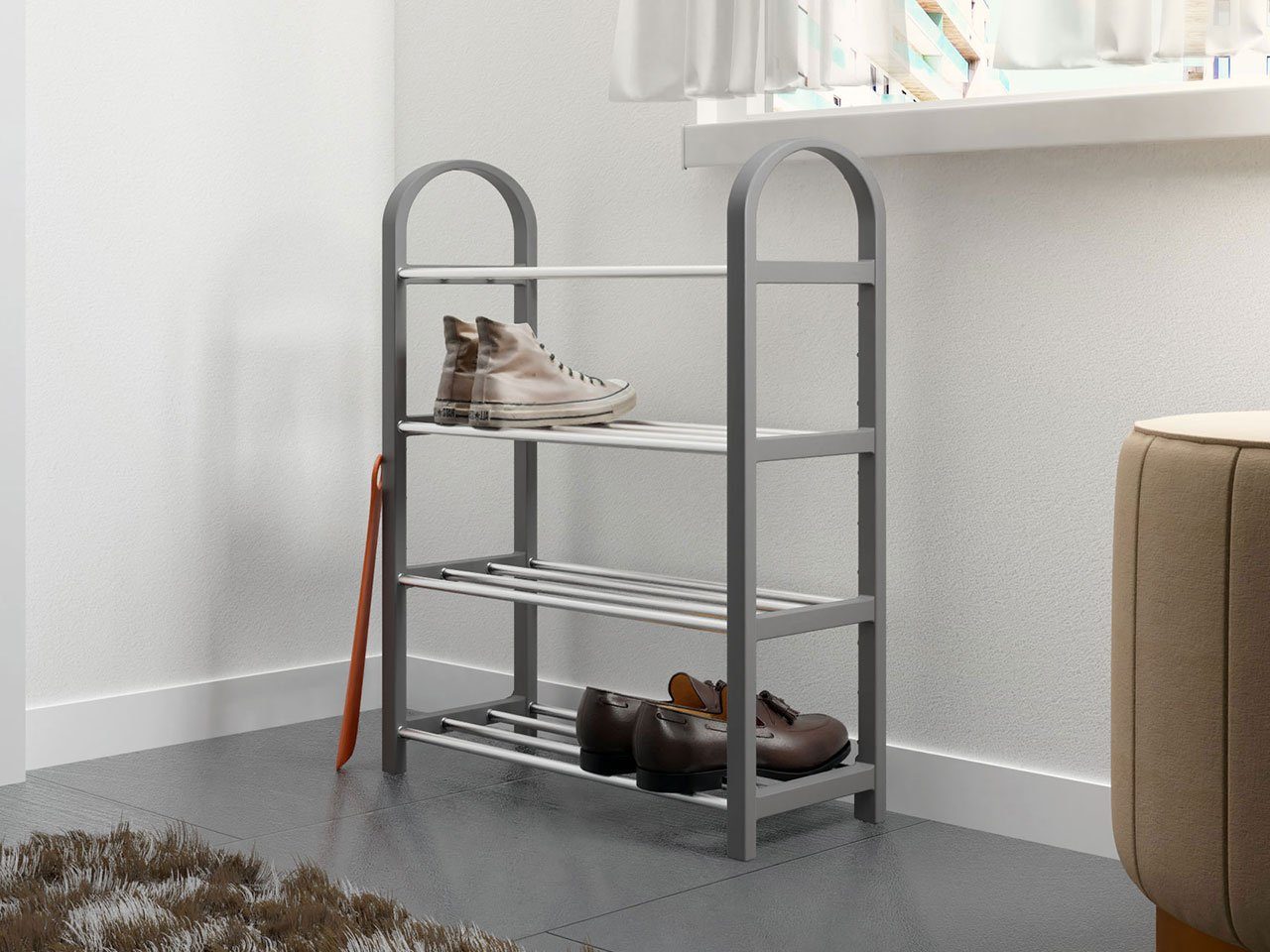 MIRJAN24 Schuhschrank Cencja (4 Regale) Metallrohr, günstig online kaufen