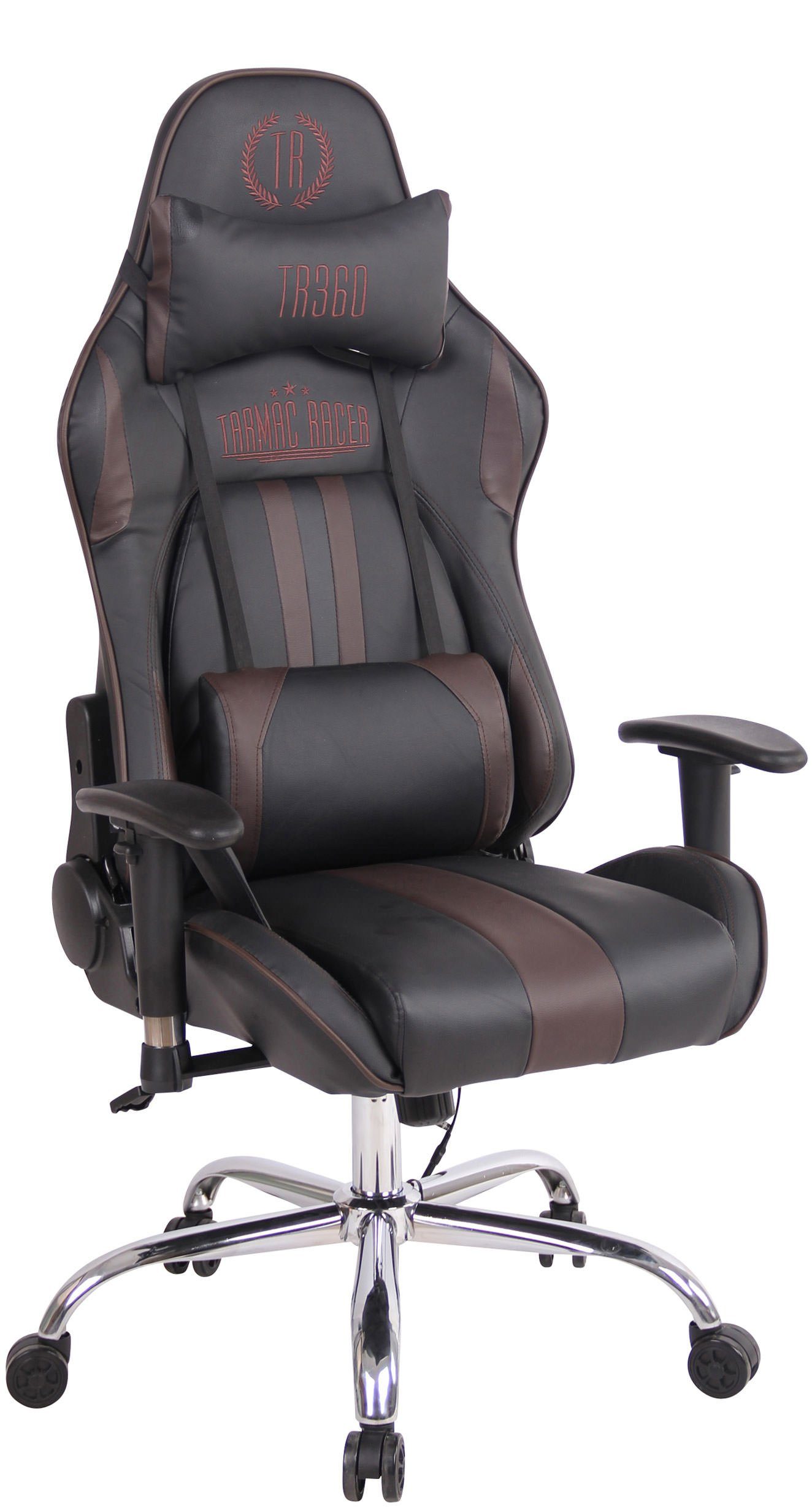 CLP Gaming Chair Limit XM Kunstleder, mit Massagefunktion schwarz/braun