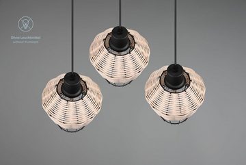 lightling Pendelleuchte Bojan, ohne Leuchtmittel, stylische Pendellampe aus Rattangeflecht