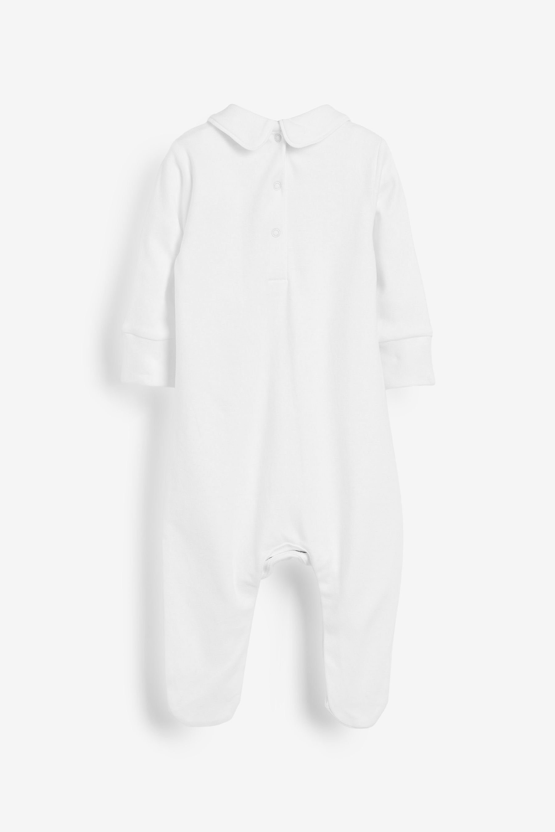 (1-tlg) White Next Strampler-Schlafanzug Schlafoverall Schicker