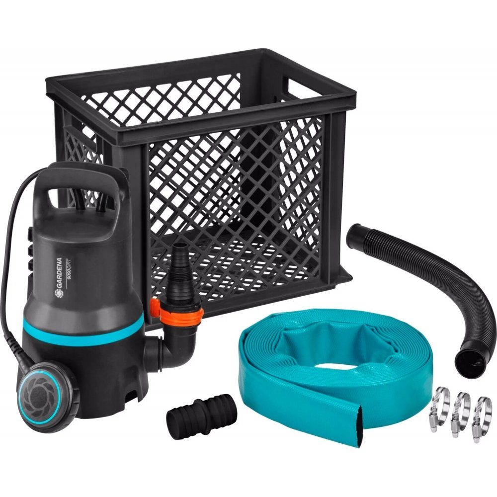 GARDENA Schmutzwasser-Tauchpumpe Hochwasser-Set 9000 - Schmutzwasser-Tauchpumpe - grau/schwarz