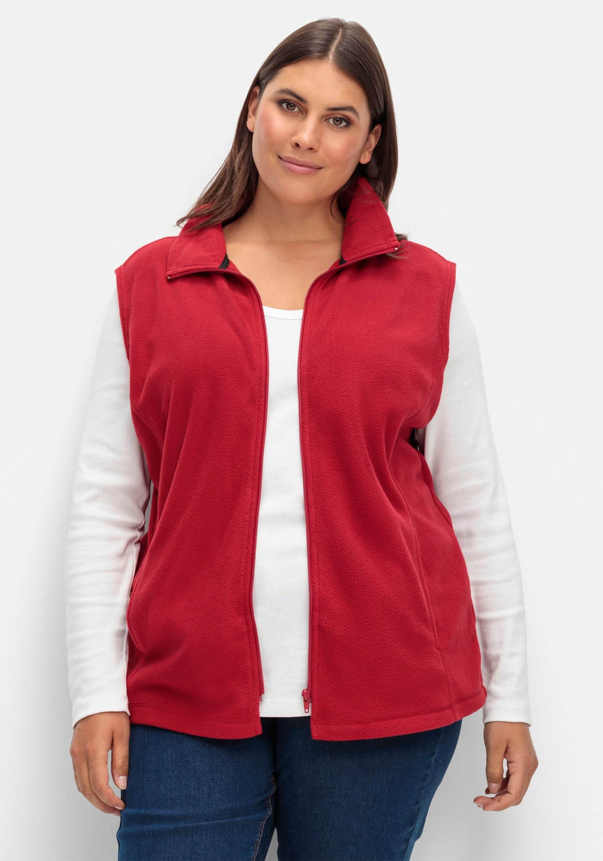 Sieh an! Fleeceweste Fleece-Weste Länge ca. 70 cm
