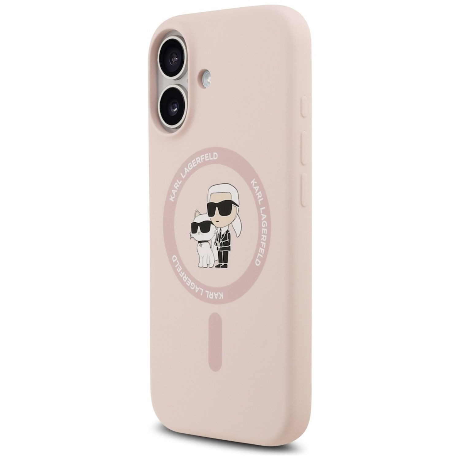 KARL LAGERFELD Smartphone-Hülle Karl Lagerfeld Apple iPhone 17 Silic. Karl&Choupette Ring MagSafe