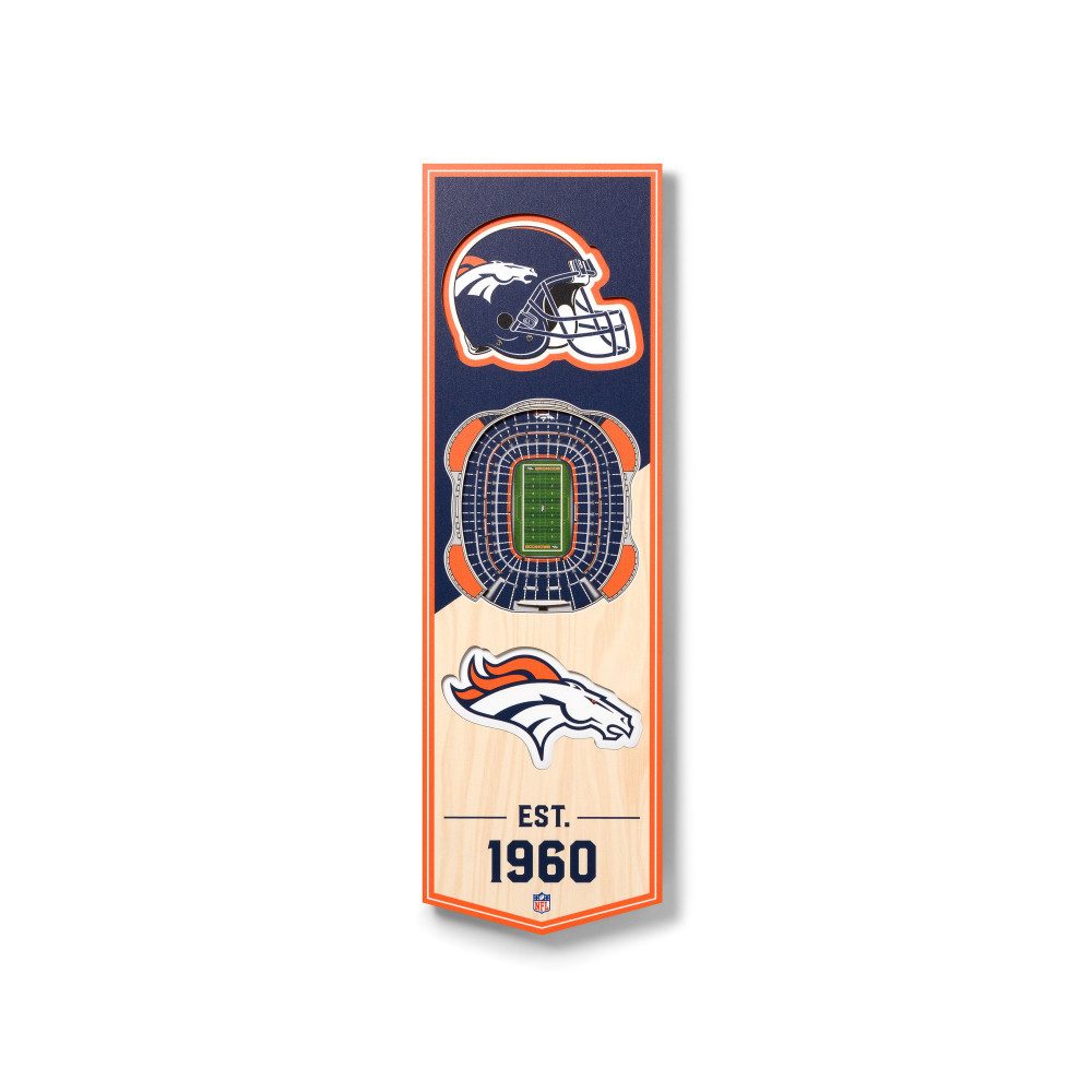 Denver Broncos Wanddekoobjekt Denver Broncos 3D Stadium Banner