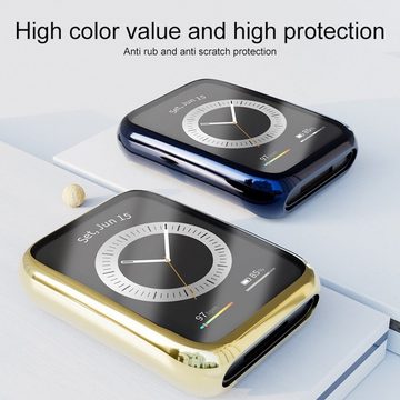 Wigento Smartwatch-Hülle Für Huawei Watch Fit 2 Uhr Watch 360 Grad Schock TPU Silikon Hülle Tasche Etuis Blau