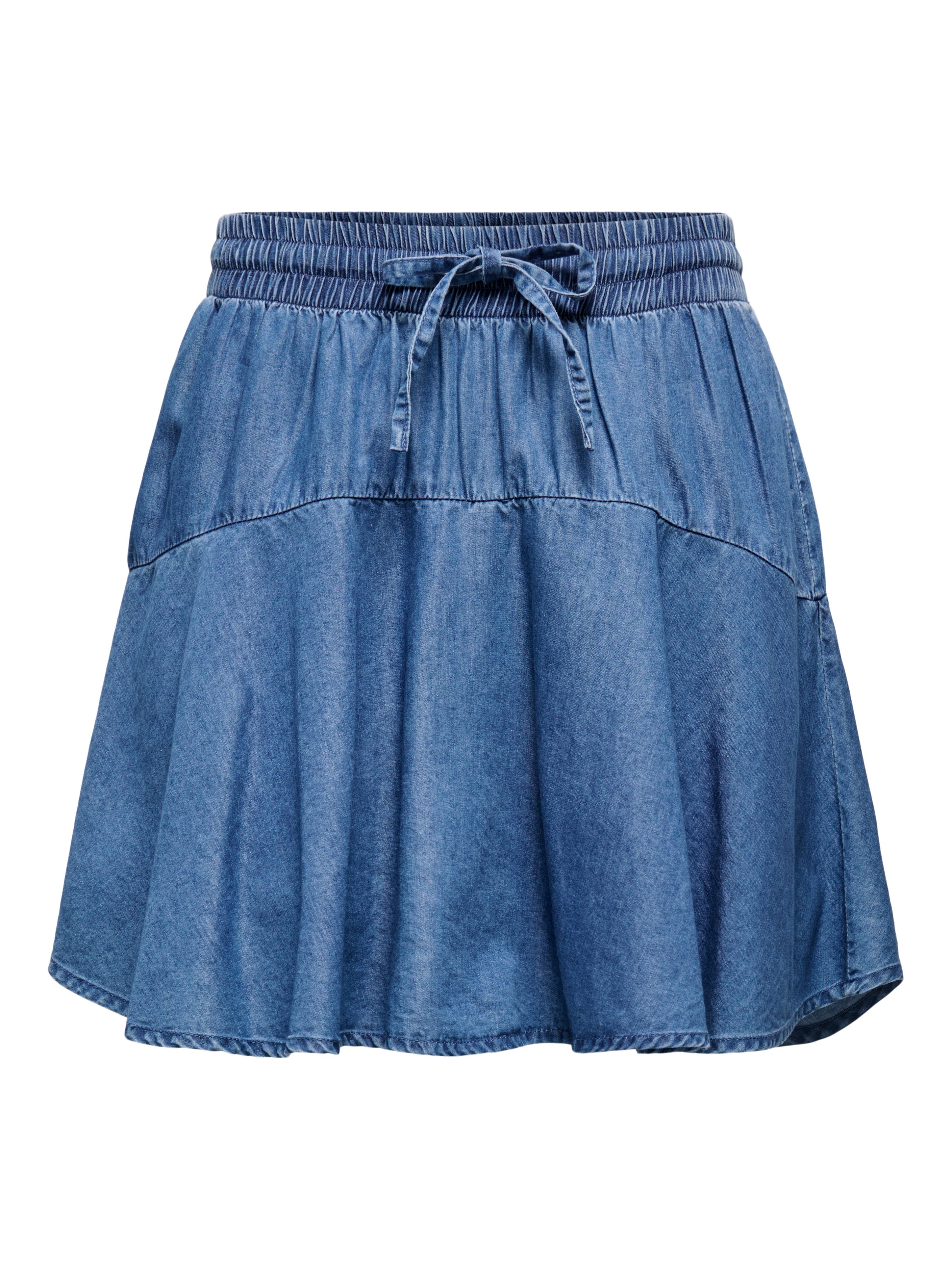 ONLY Hosenrock ONLBEA ELAS STRING CUT SKORT DNM Baumwollmischung – Bild 4 von 5