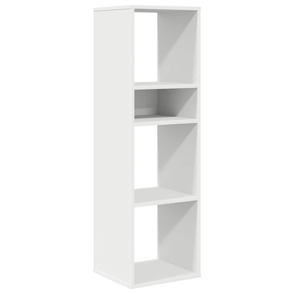 vidaXL Bücherregal Bücherregal Weiß 34x31x112 cm Holzwerkstoff, 1-tlg.
