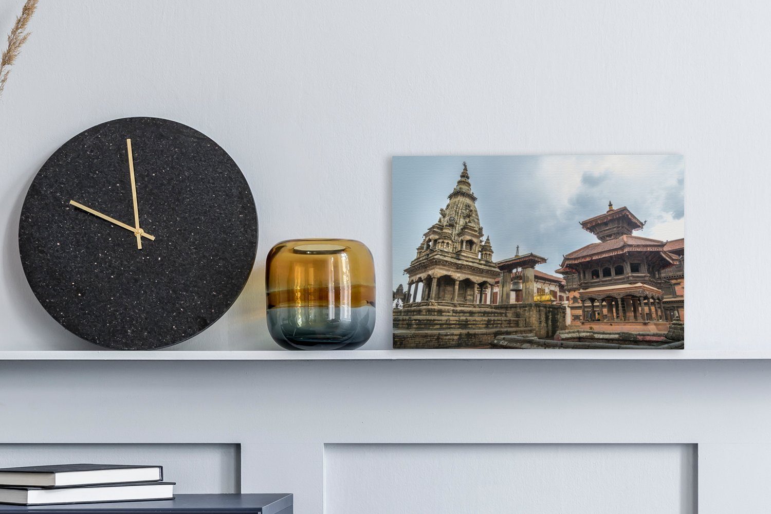 Wandbild Durbar Aufhängefertig, St), cm OneMillionCanvasses® Bhaktapur Leinwandbilder, (1 Nepal, Leinwandbild Wanddeko, 30x20 Square