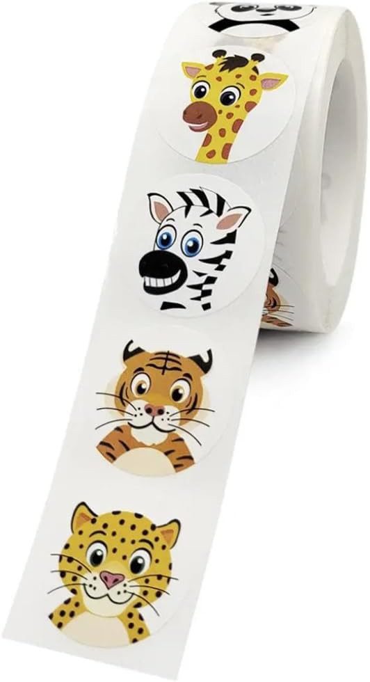 KRUZZEL Aufkleber 500 Sticker Belohnung Motivation Comic Tiere für Kinder selbstklebend – Bild 2 von 5
