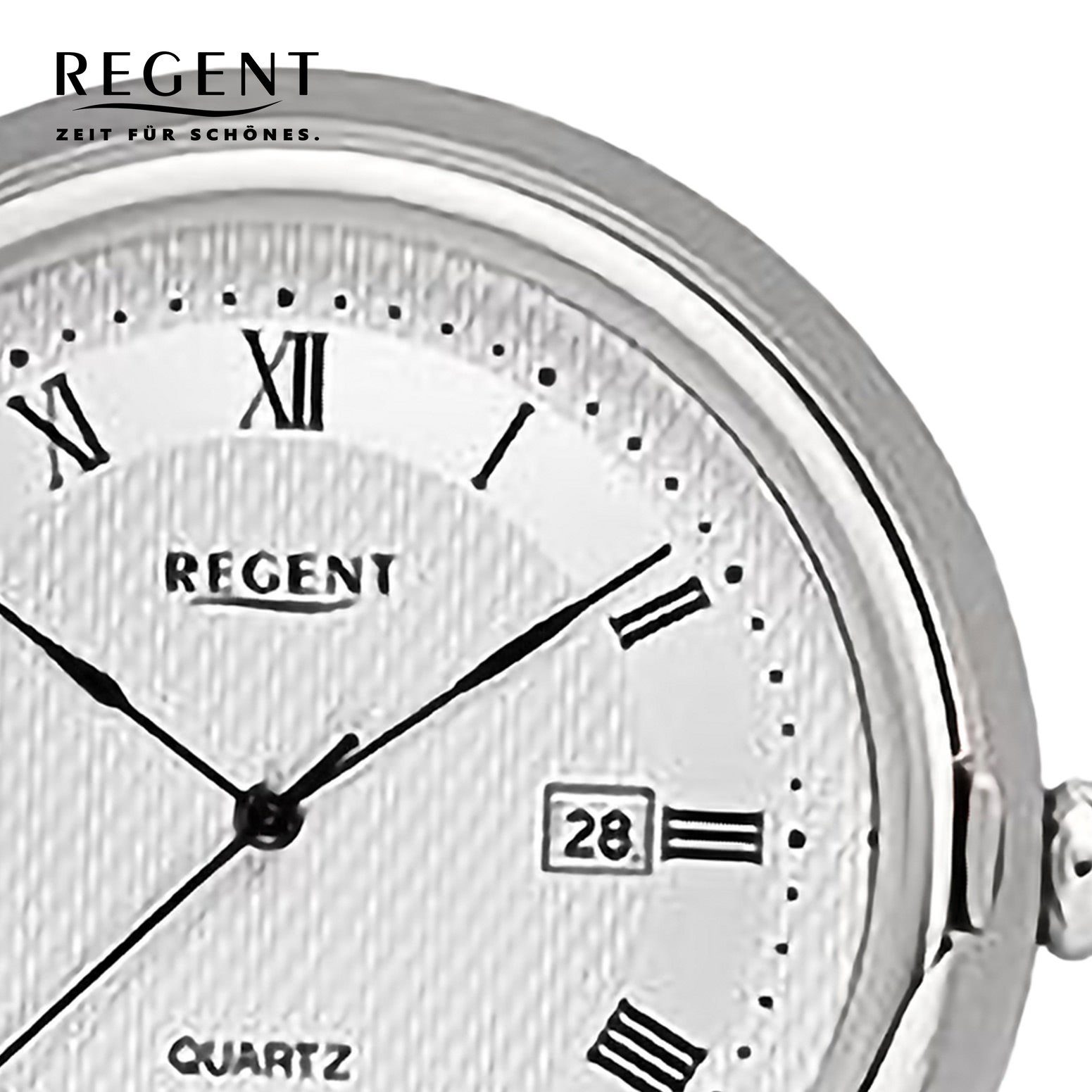 Regent Taschenuhr Regent Herren Taschenuhr Analog Gehäuse, (Analoguhr), Herren Taschenuhr rund, extra groß (ca. 48mm), Stahl, Elegant