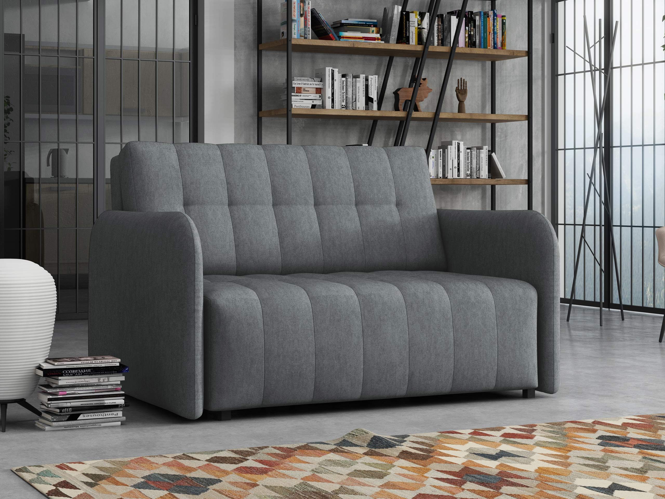 MIRJAN24 Schlafsofa Viva Grand II, mit Bettkasten und Schlaffunktion, 2 Sitzer Polstersofa inkl. Kissen, Wohnlandschaft