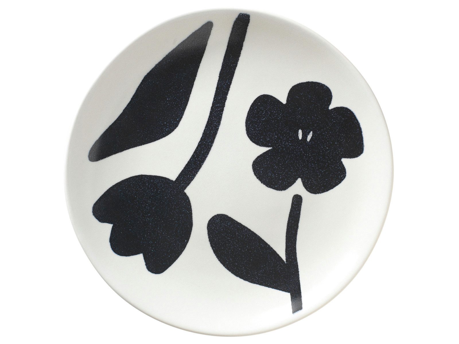 Frühstücksteller Flora Teller black/off white Ø20cm