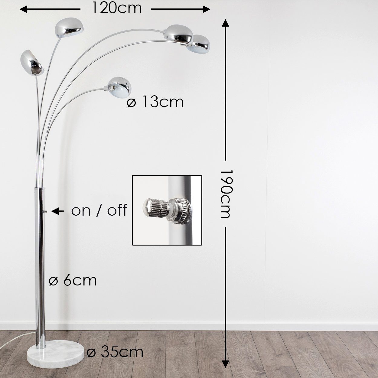 hofstein Stehlampe »Suio« Stehleuchte aus Metall günstig online kaufen