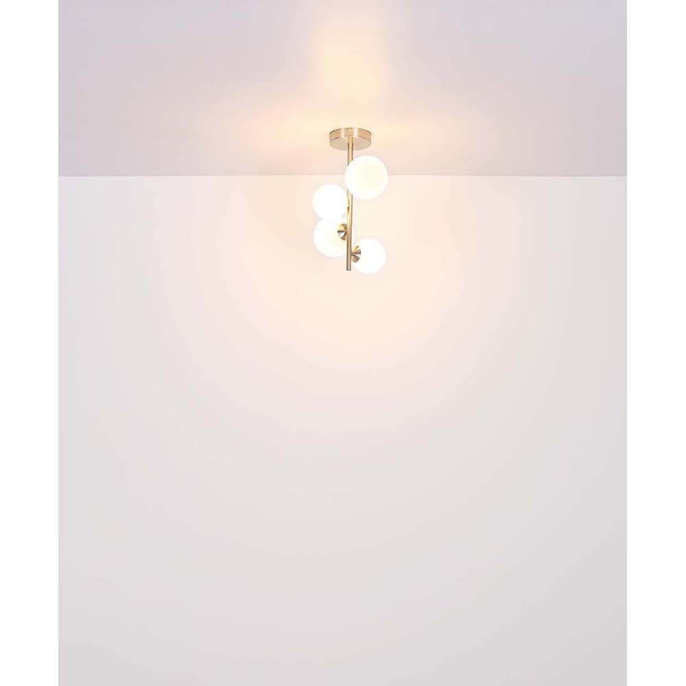 Wohnzimmerleuchte Deckenlampe Globo Metall 2-Flammig Glas Deckenleuchte LED Deckenleuchte,
