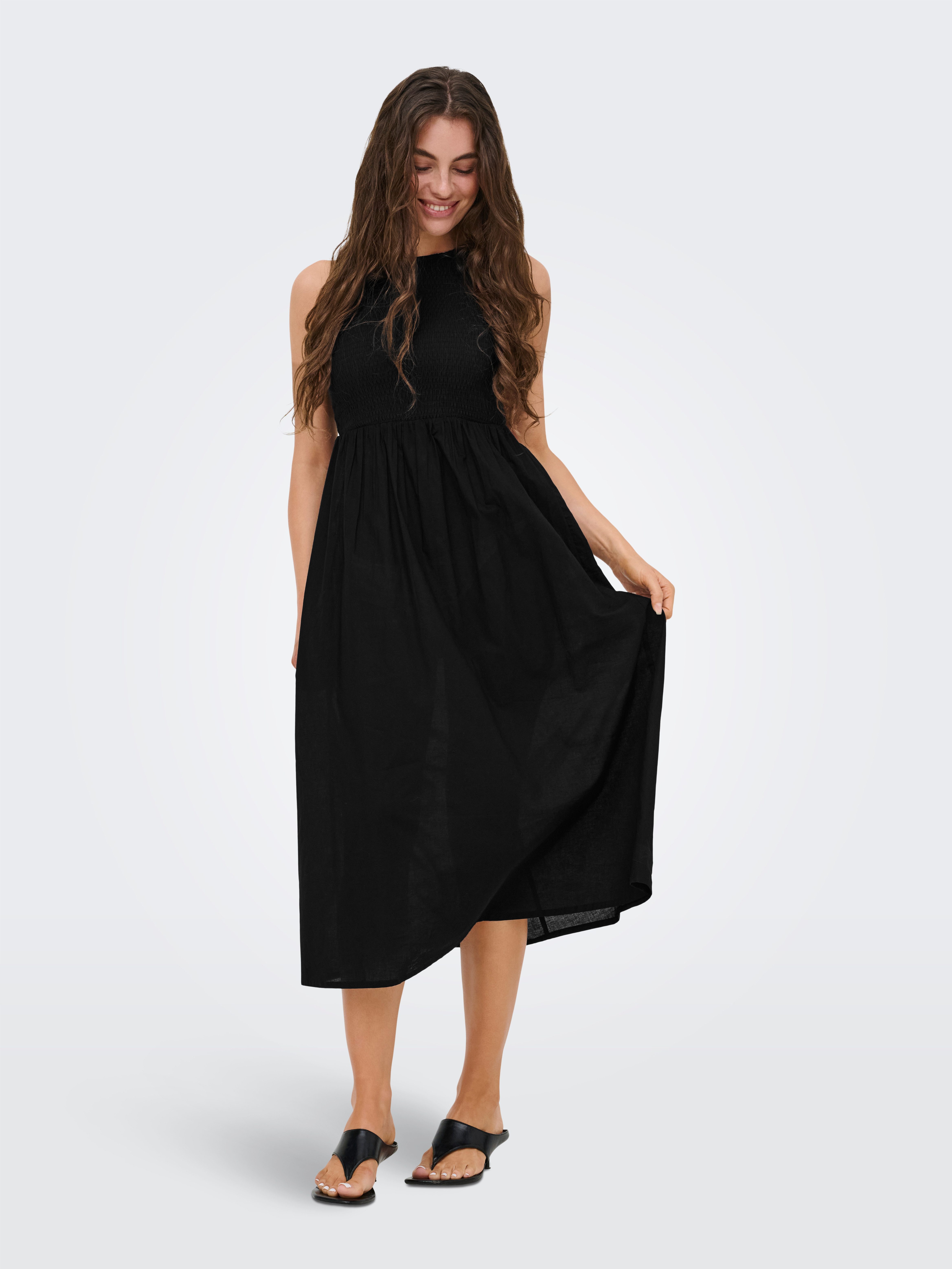 JDY Midikleid JDYDIEGO S/L SMOCK MIDI DRESS WVN NOOS