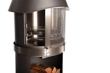 Grillkamin Firestar DN 700 Swing, Inkl. Grillrost und Fettschutzpfanne, Qualität direkt vom Hersteller, Made in Germany