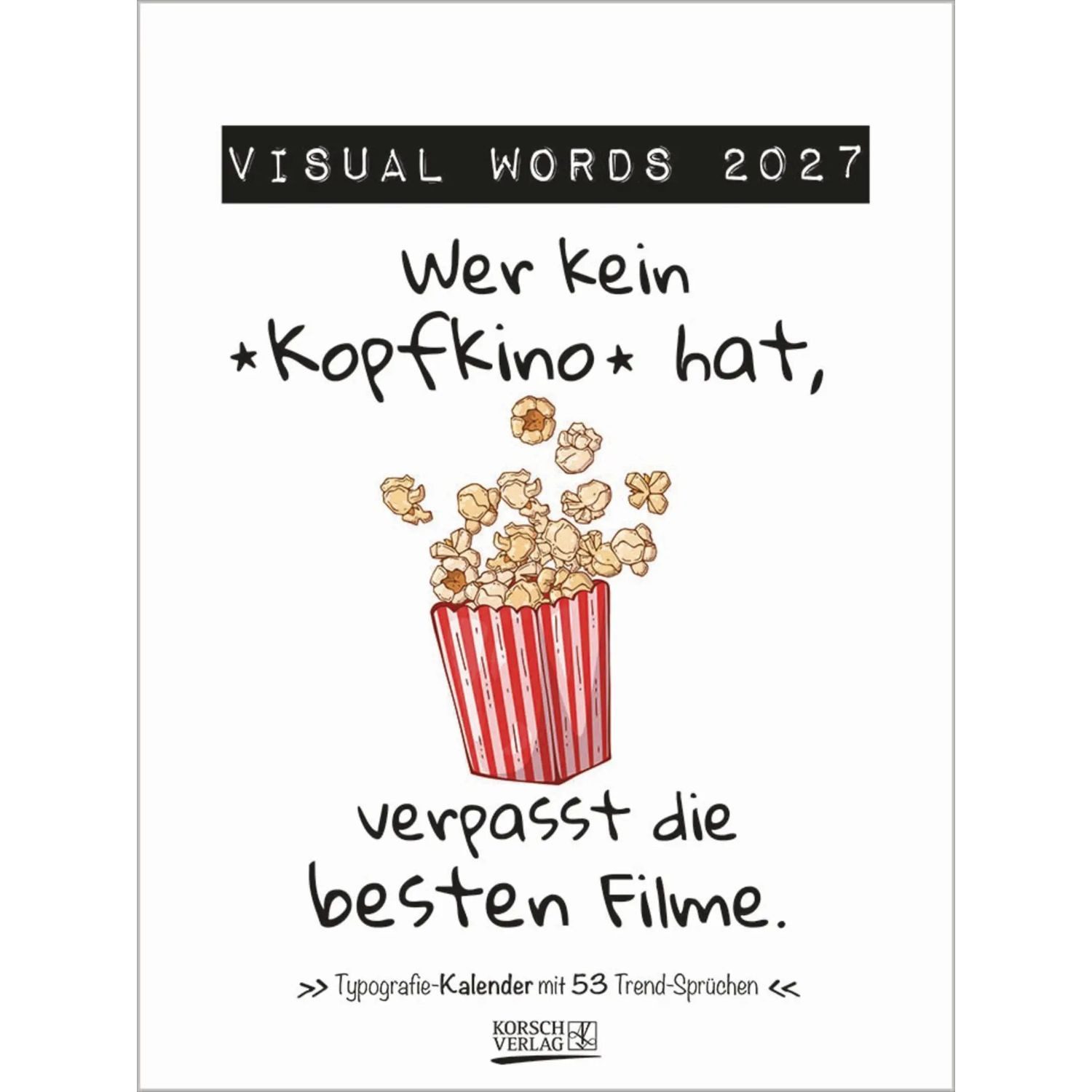 Wandkalender Visual Words 2027