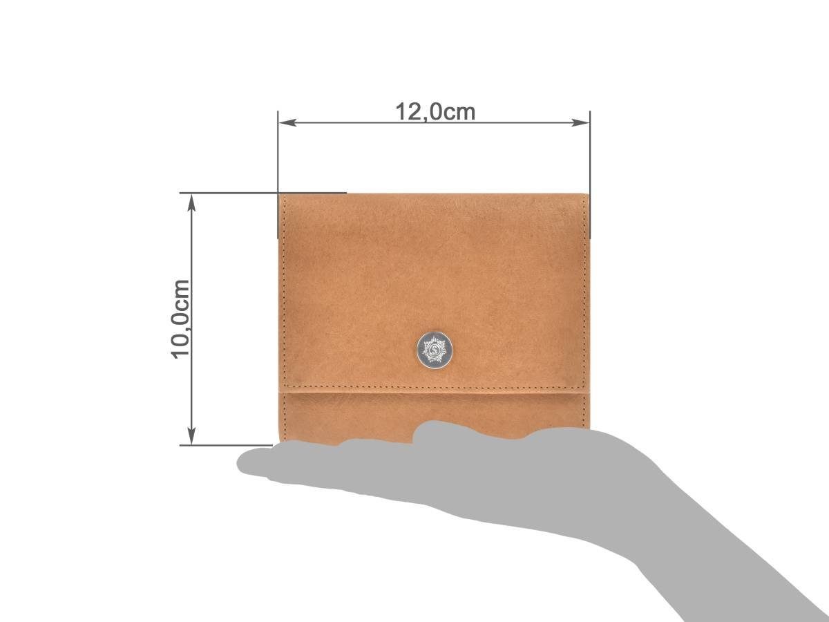 Sonnenleder Geldbörse Tarn G Portemonnaie Herren Damen Leder 6 Kartenfächer sehr edel, Portemonnaie, 6 Kartenfächer, 12,5x10 cm, Lederbörse