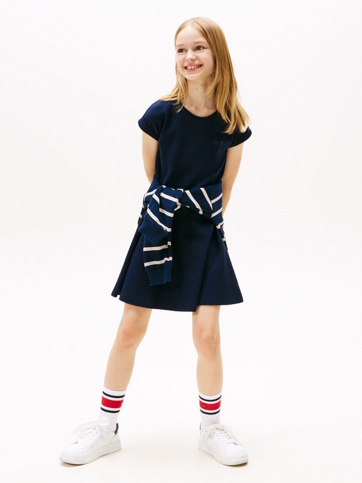 Tommy Hilfiger Jerseykleid SPACER INTERLOCK DRESS für Kinder bis 16 Jahre, mit Logoschriftzug