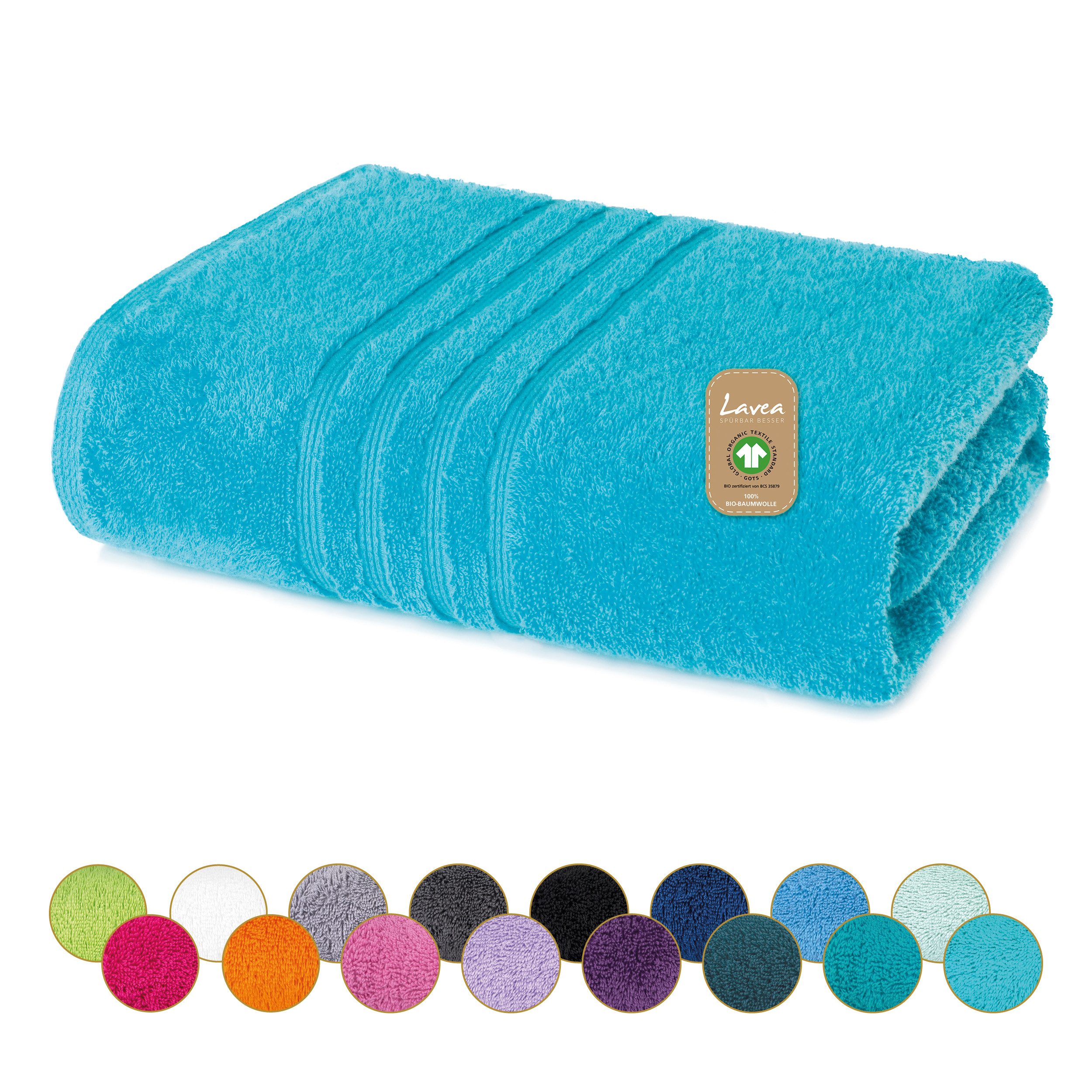 Lavea Badetuch Bali Duschtuch 100x150 cm Duschtuch 70x140 cm, Weiches Bio-B günstig online kaufen